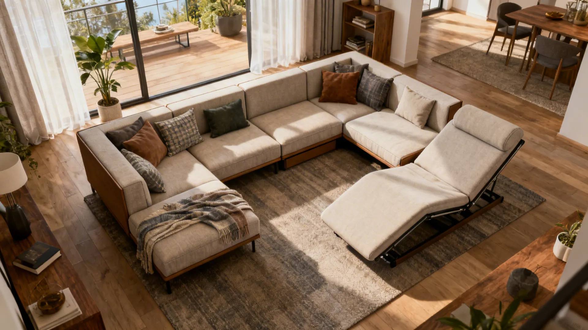 3. Convertible recliner-sofa (compact sectional)