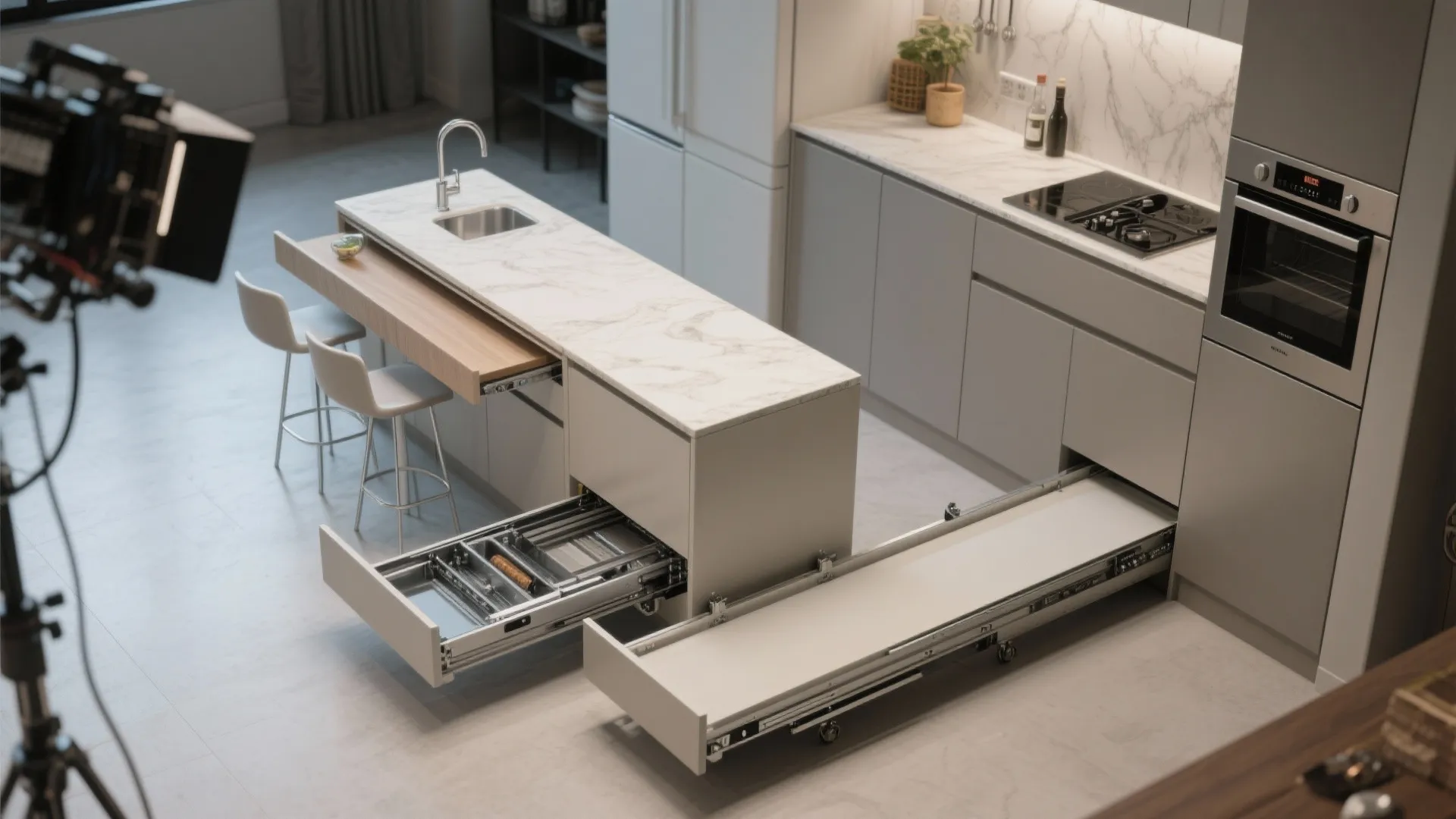 4. Convertible Bar—Foldable or Slide-Out