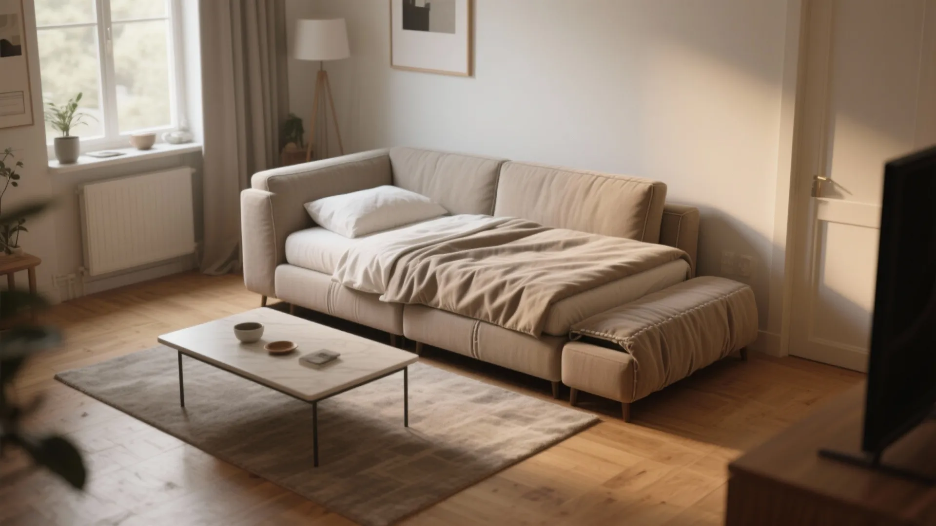 1. The convertible sofa set