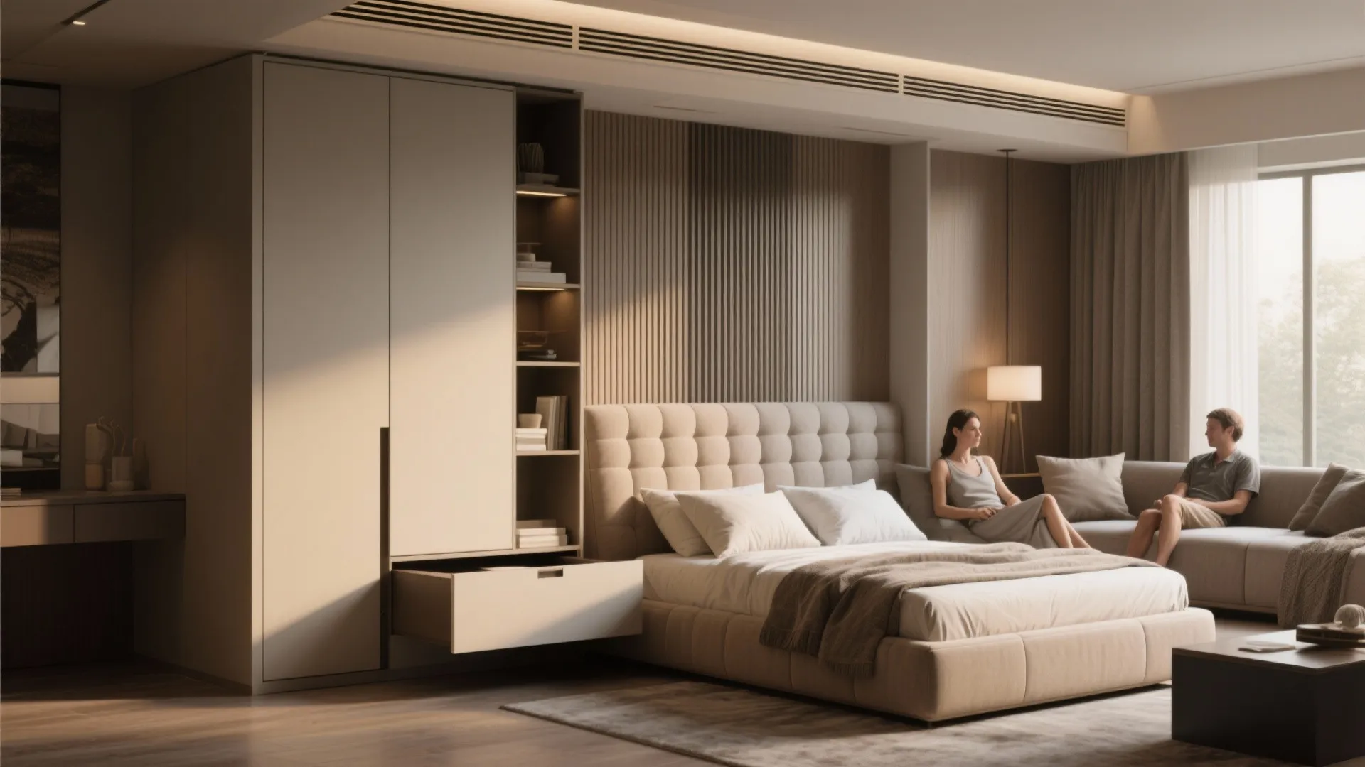 5. Convertible Bed Cabinet That Doubles as a Sofa