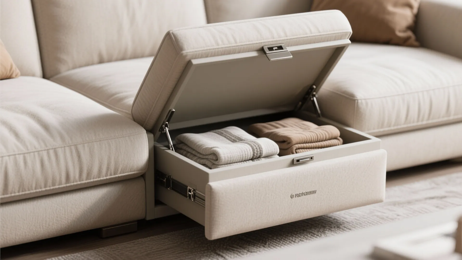 Inspiration 2: Convertible sofa with hidden storage
