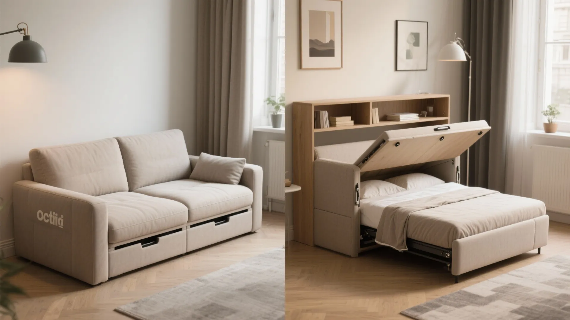 5. Convertible loveseat with hidden storage