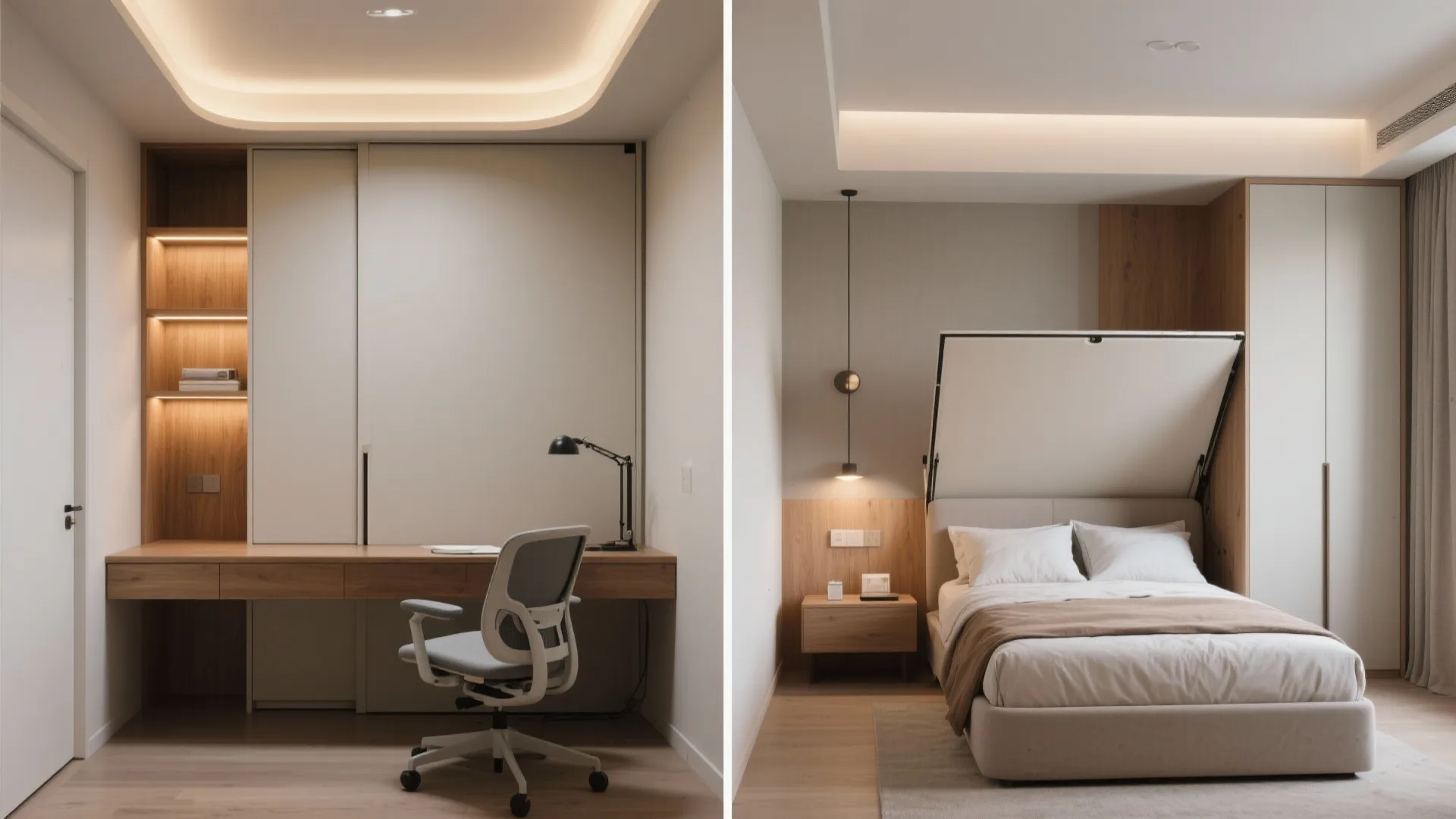 Convertible study-guest zone for real life