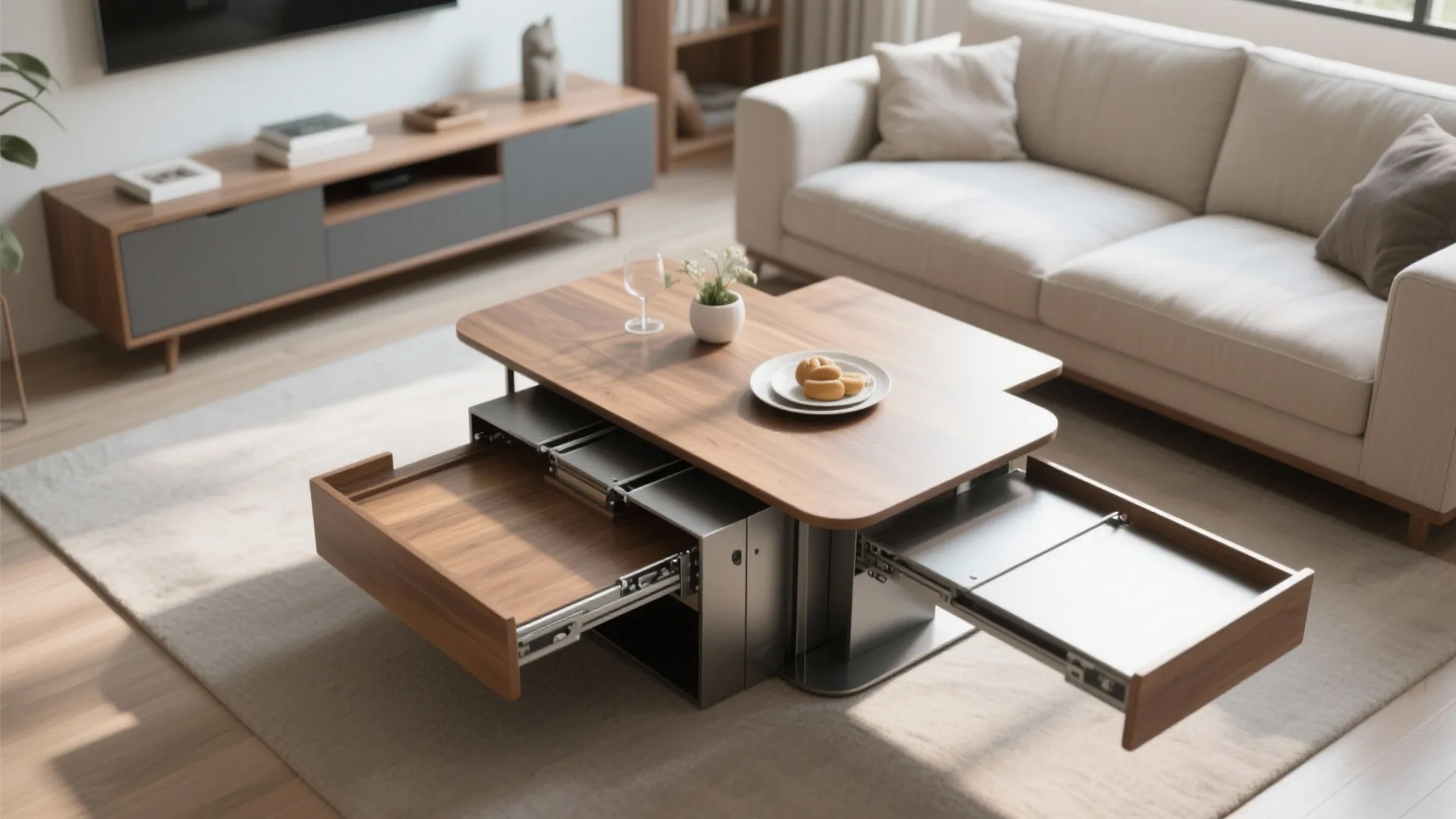 4. Two-in-One Coffee-Dining Table