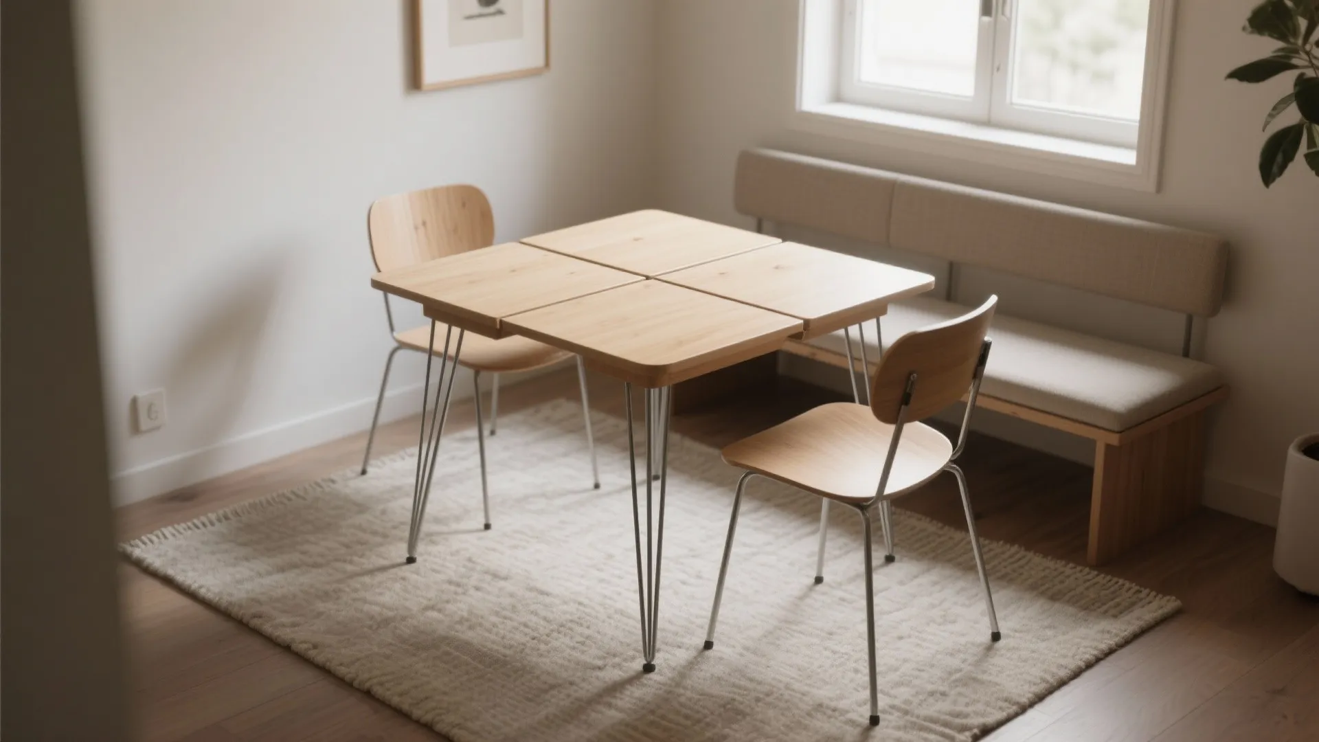 1. Embrace the square with a convertible table