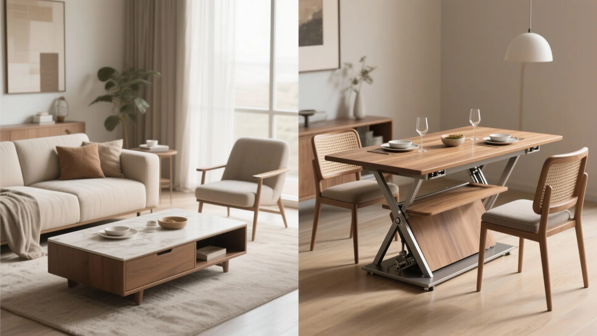 5. Convertible Coffee-to-Dining Table — clever multi-use furniture