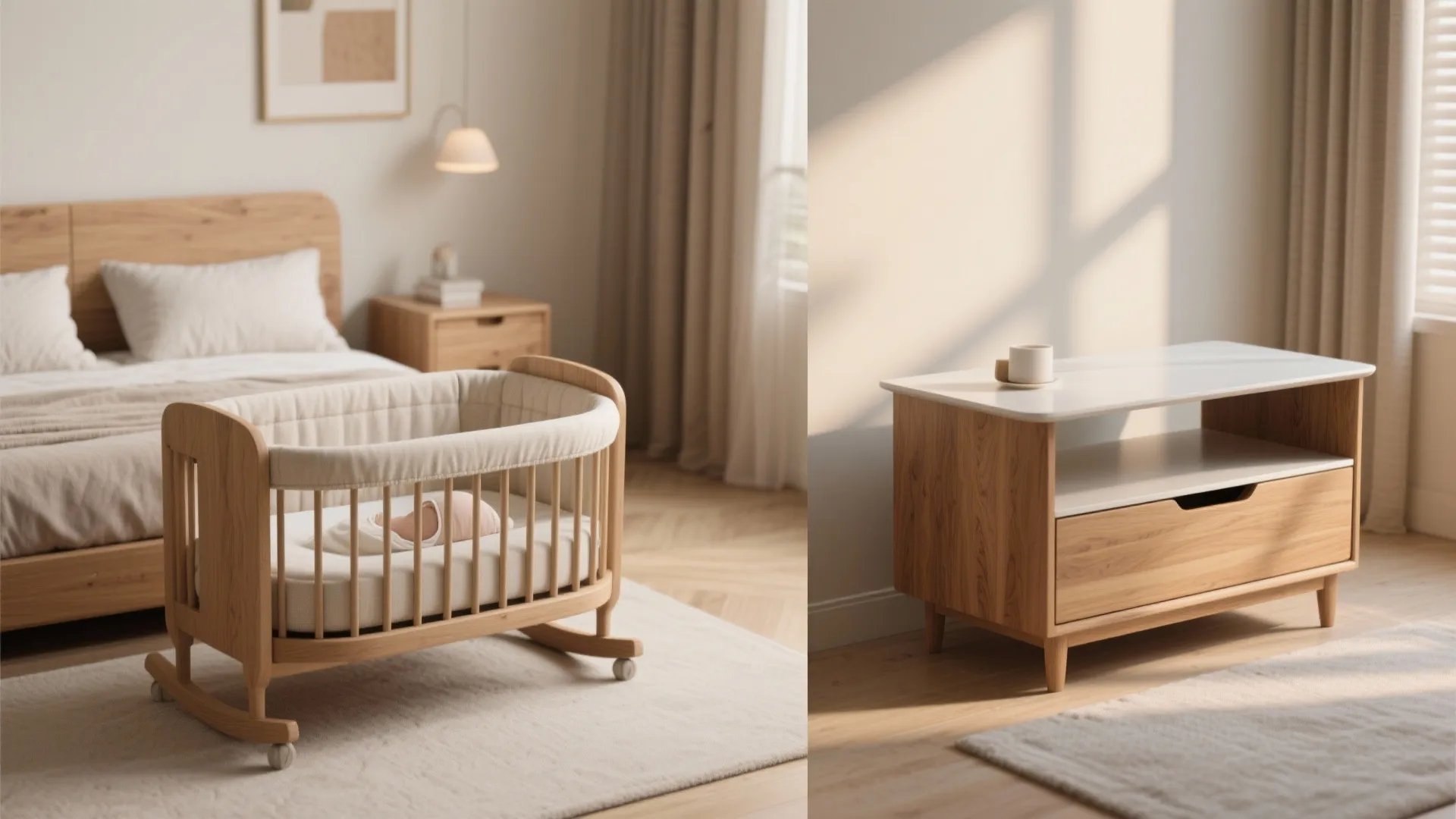 3. Convertible bassinet-to-side-table designs