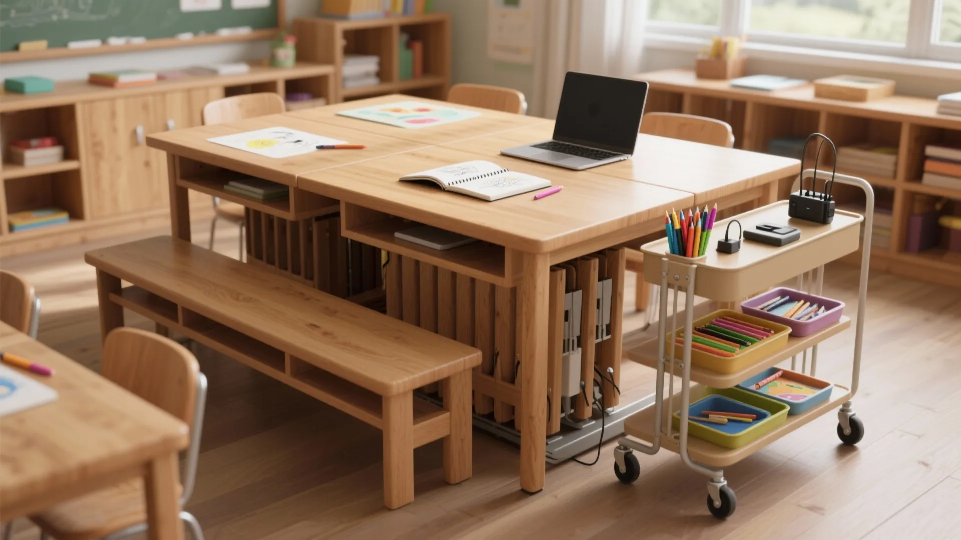 1. The Convertible Table: Eat, Study, Store