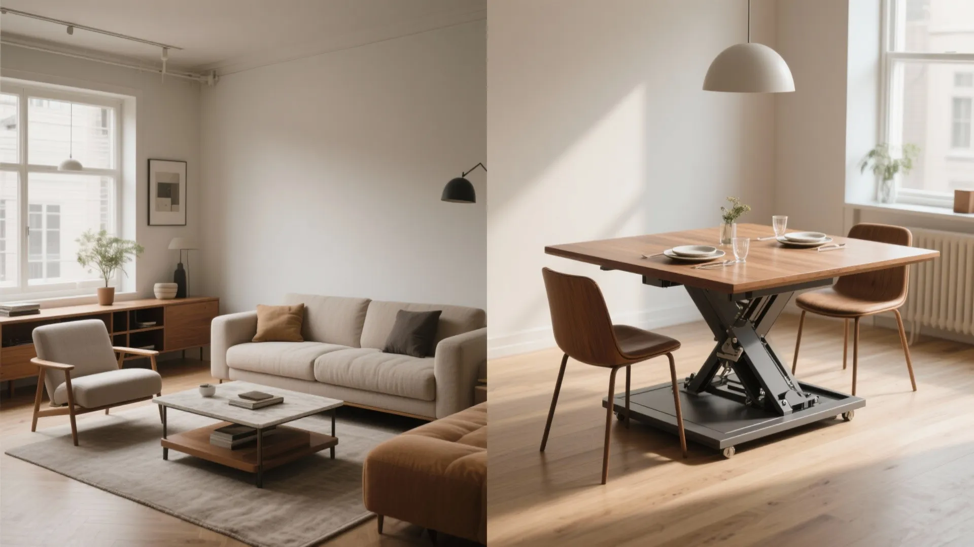 5. Convertible coffee-to-dining tables