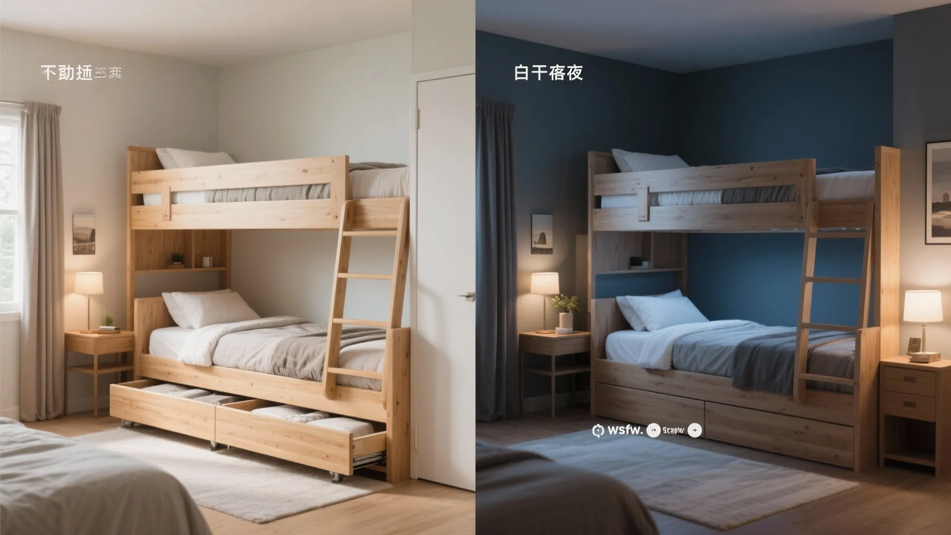 Idea 5: Convertible Triple Bunk with Pull-Out Trundle