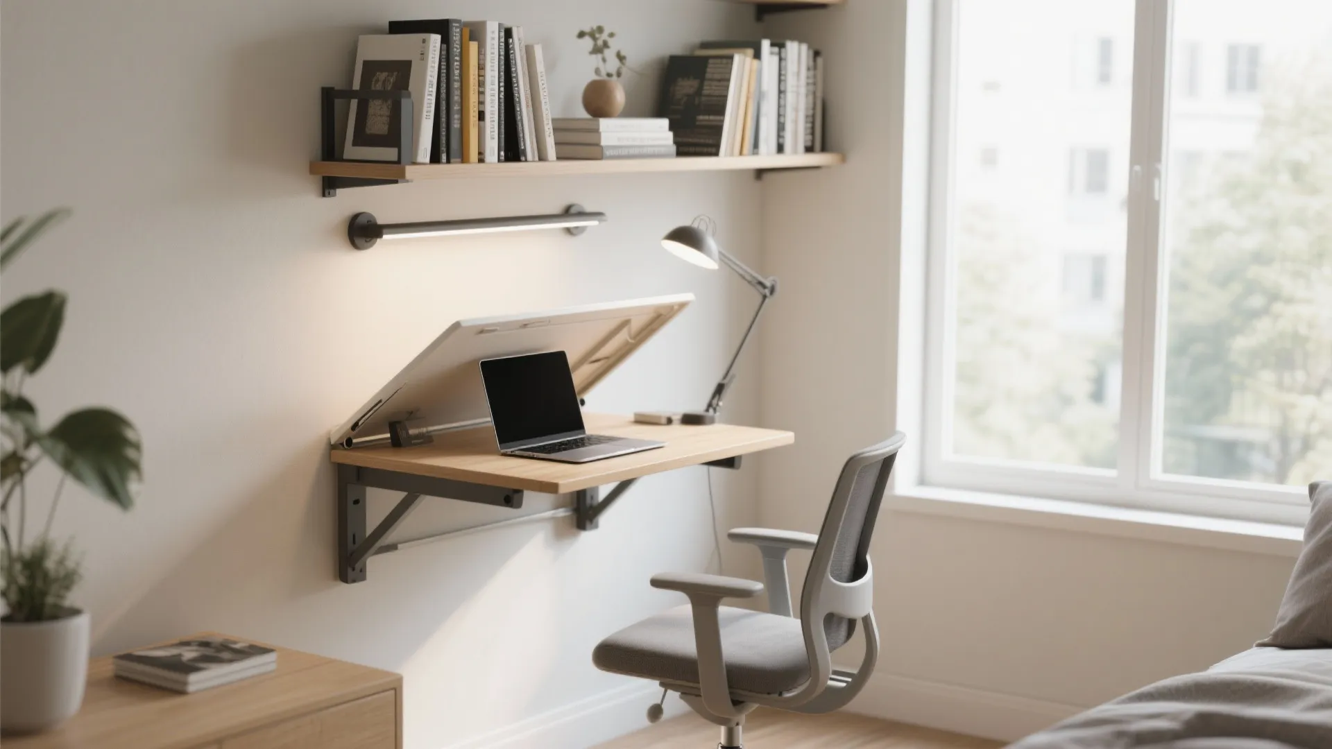 Convertible Wall Desk Rack