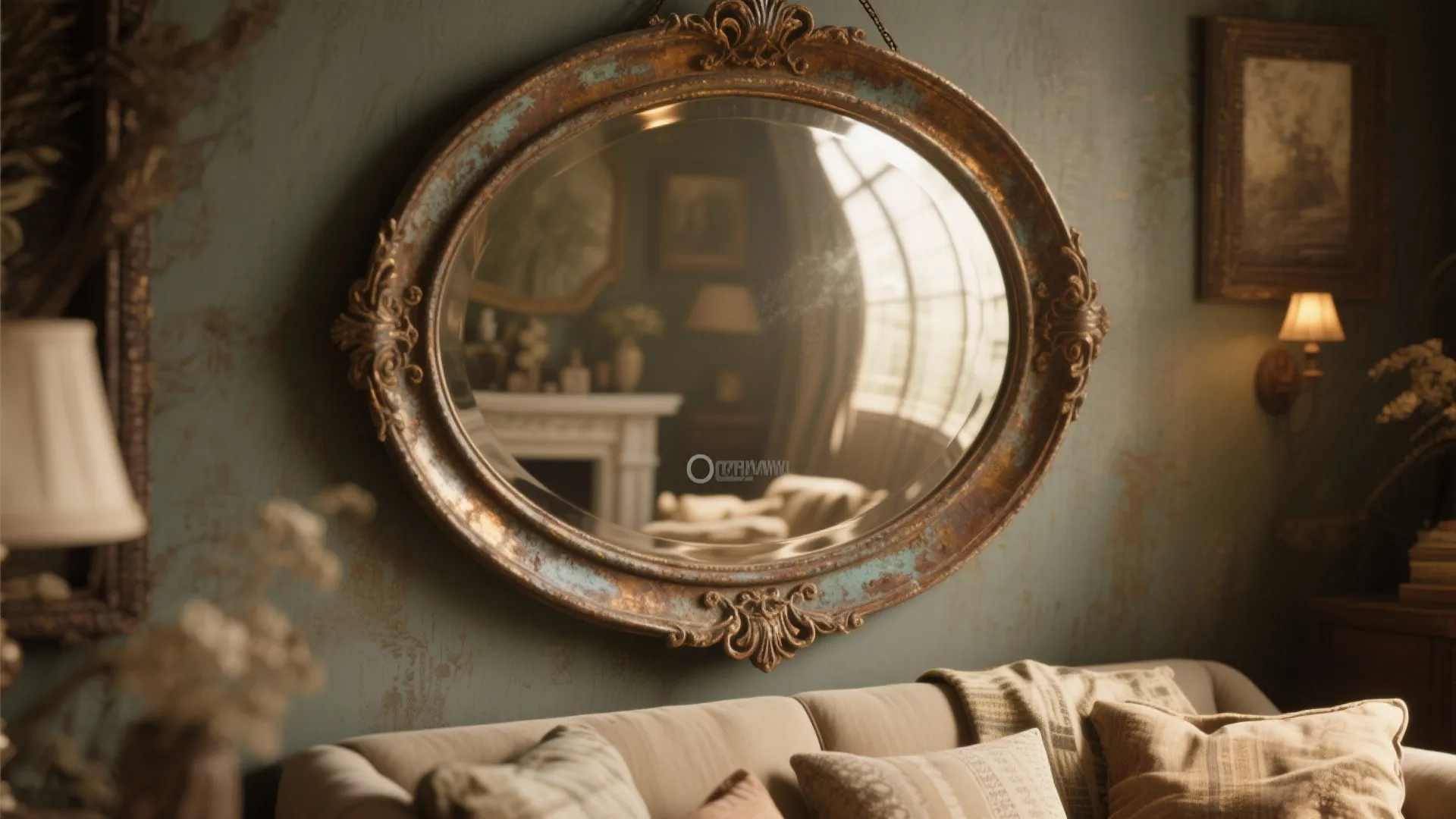 5. Decorative convex or antiqued mirrors for charm