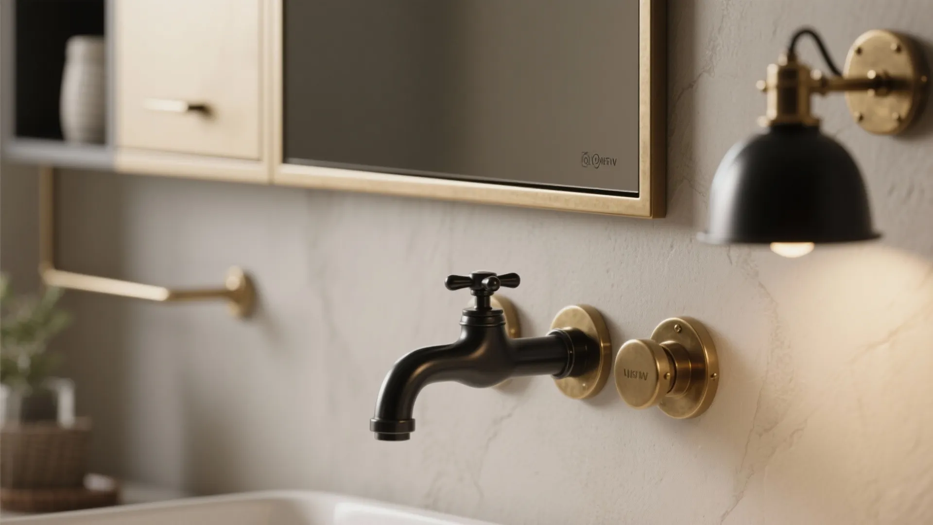 4. Cool Beige with Metallic Accents