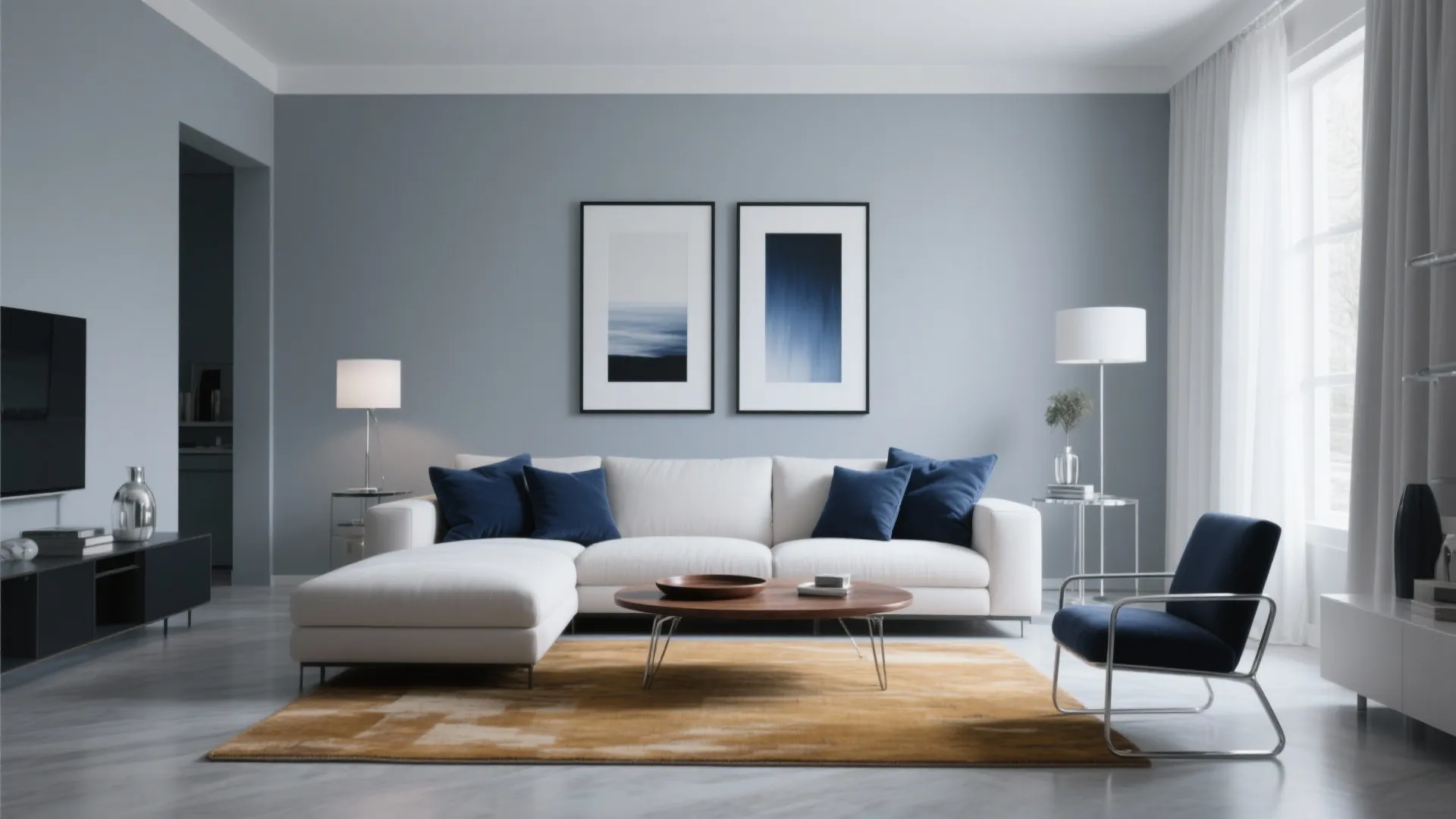 4) Cool Grey with Blue Undertones for a Fresh, Modern Edge