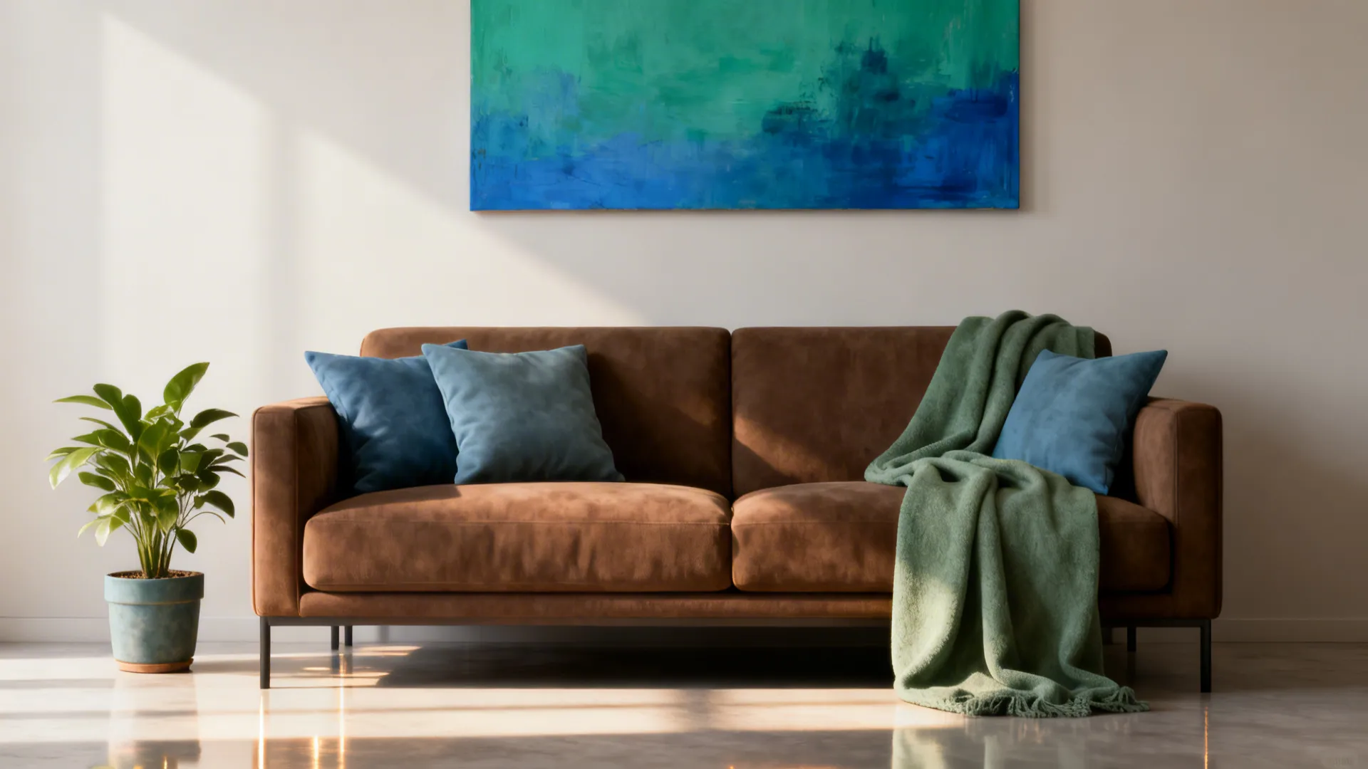 4. Contrast with Cool Blues or Greens