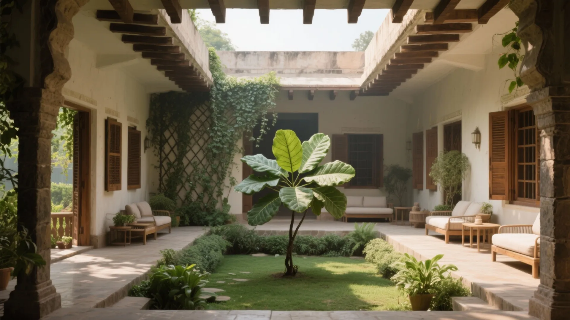 Courtyard mind‑set: verandas, breeze paths, and shade