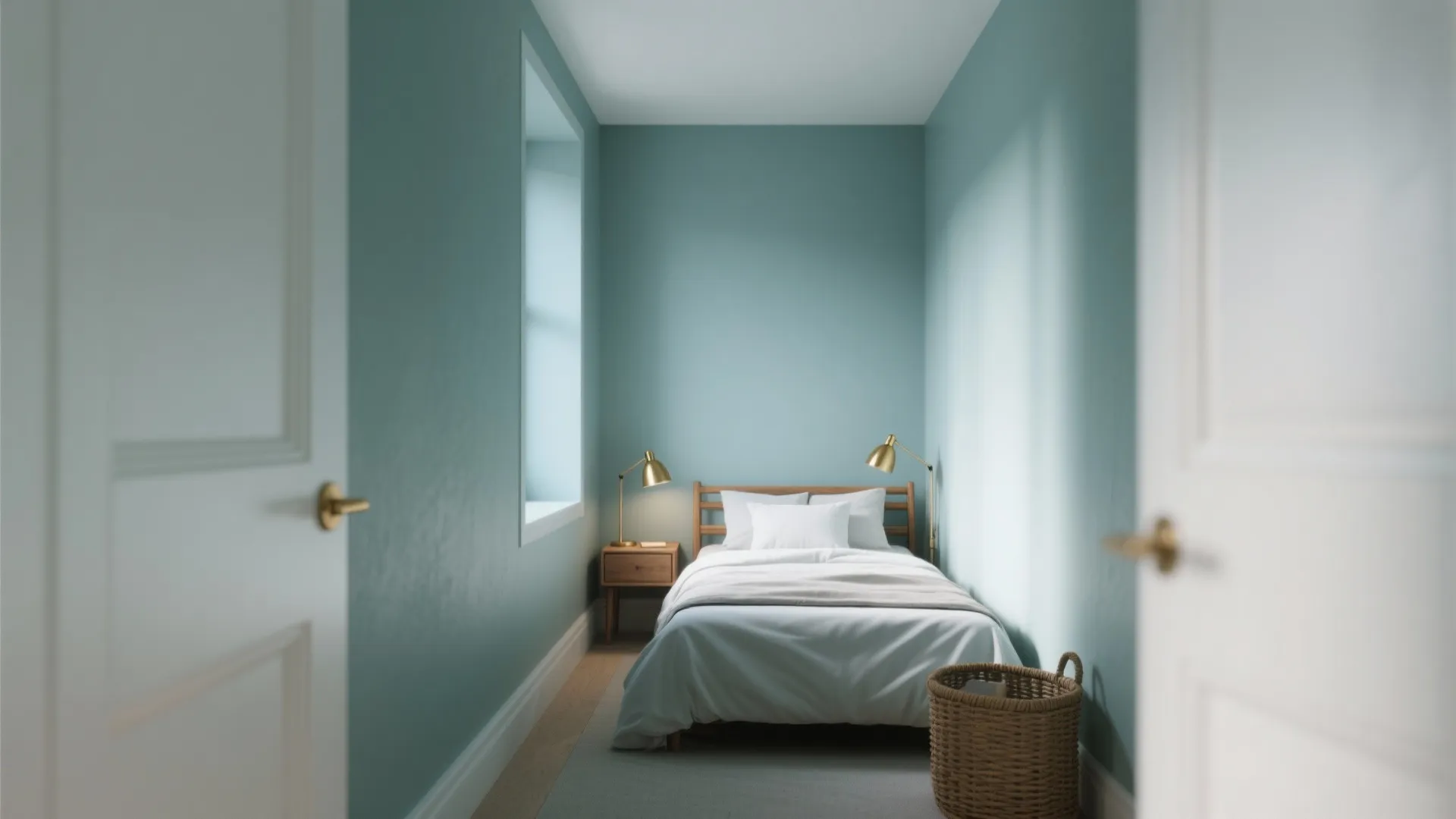 Cool hues with satin finishes (amplify light, calm mood)