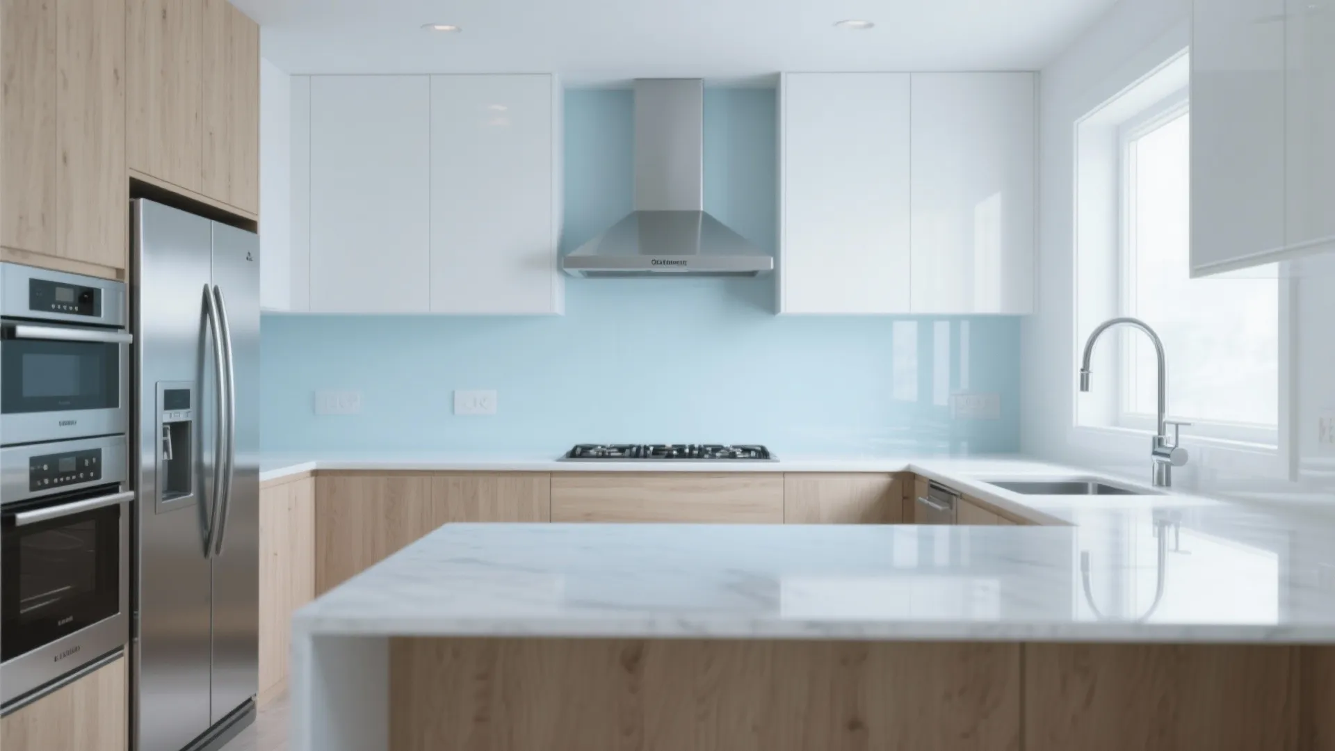 3. Use cool whites with blue undertones for a fresh look