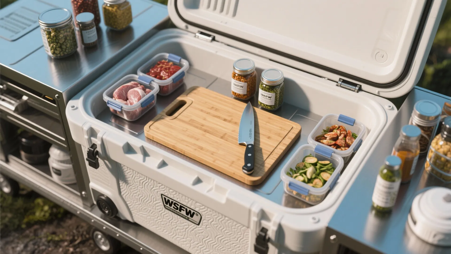 2. Multi-use cooler + prep station