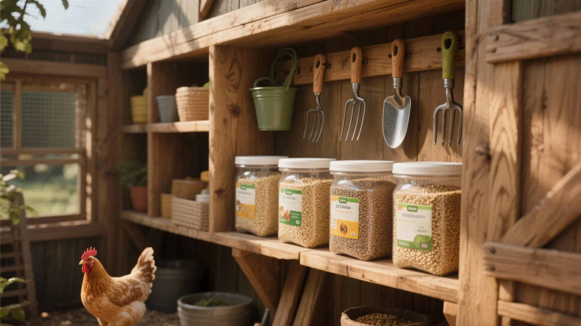 5. Integrated Storage for Feed and Tools