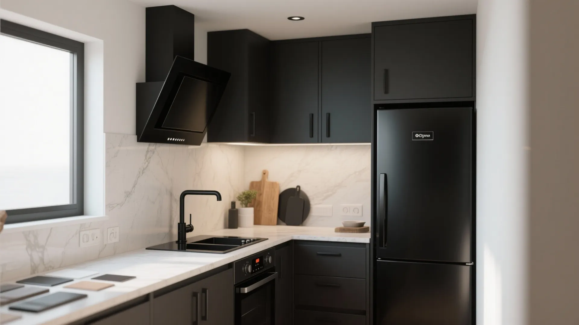4. Coordinate with black appliances and fixtures