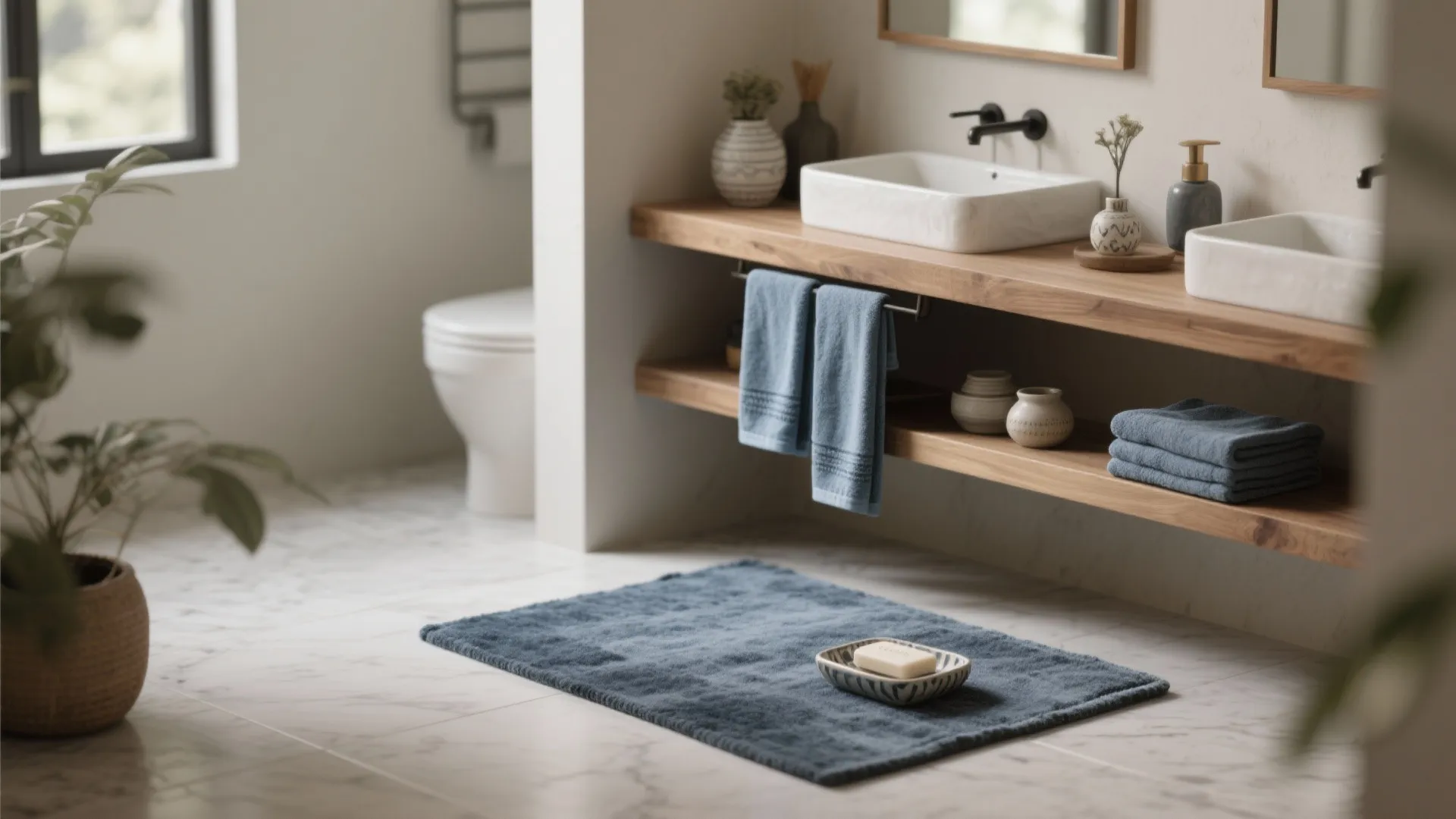 5. Accent with coordinating towels and accessories