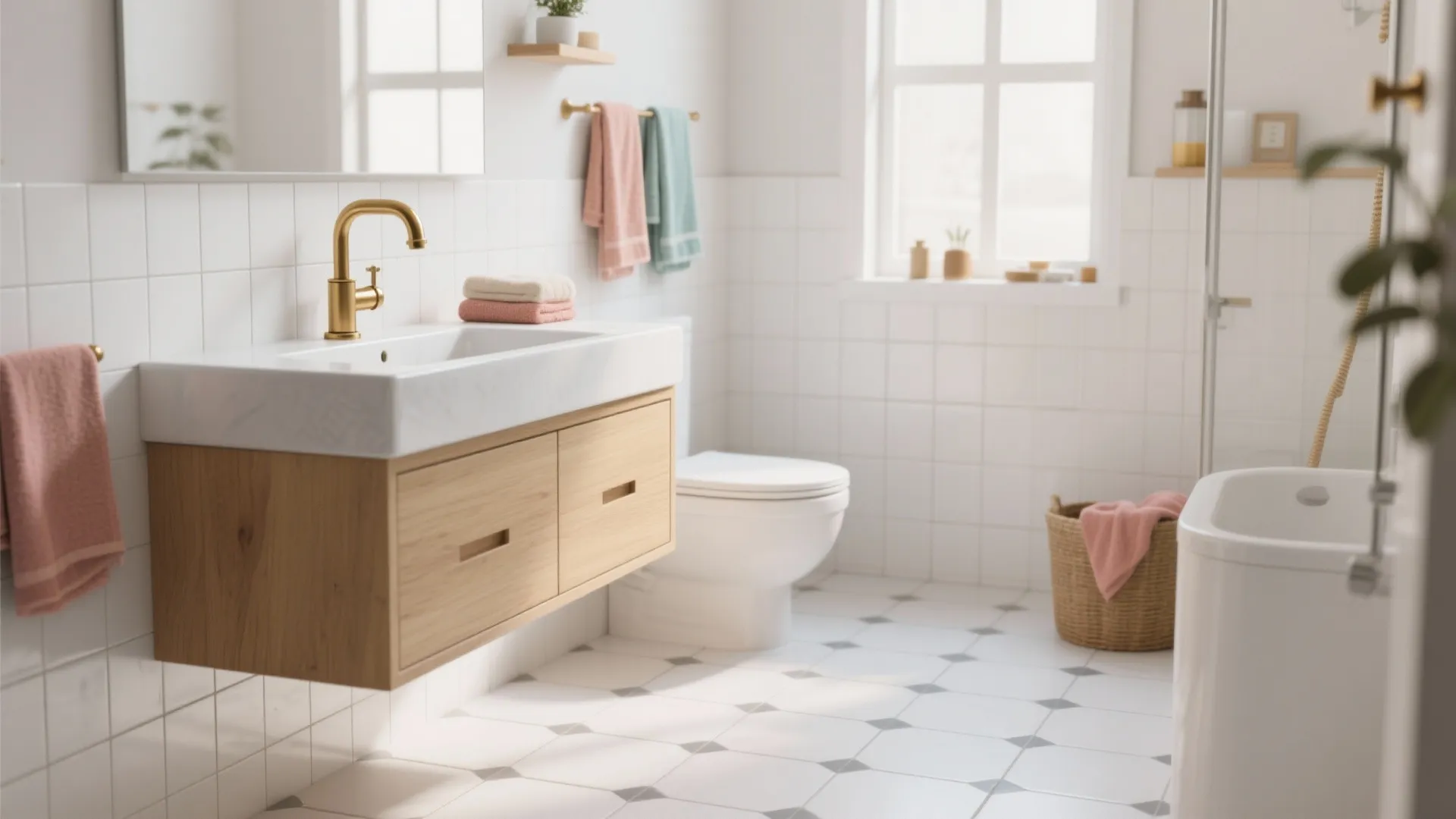 5. Coordinate floor with fixtures and textiles