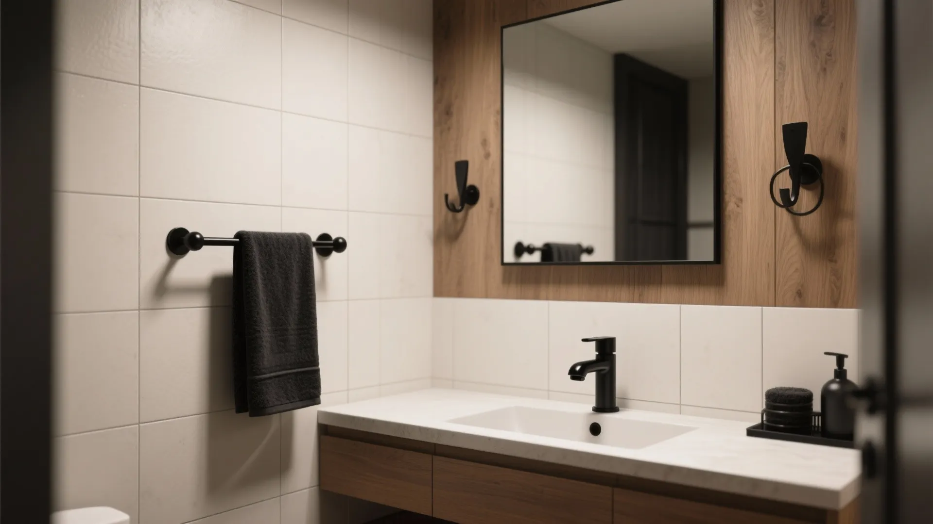 3. Coordinate with matte black accessories