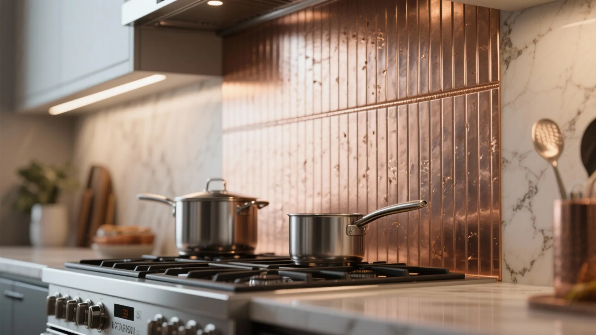 2. Copper Backsplash Strips