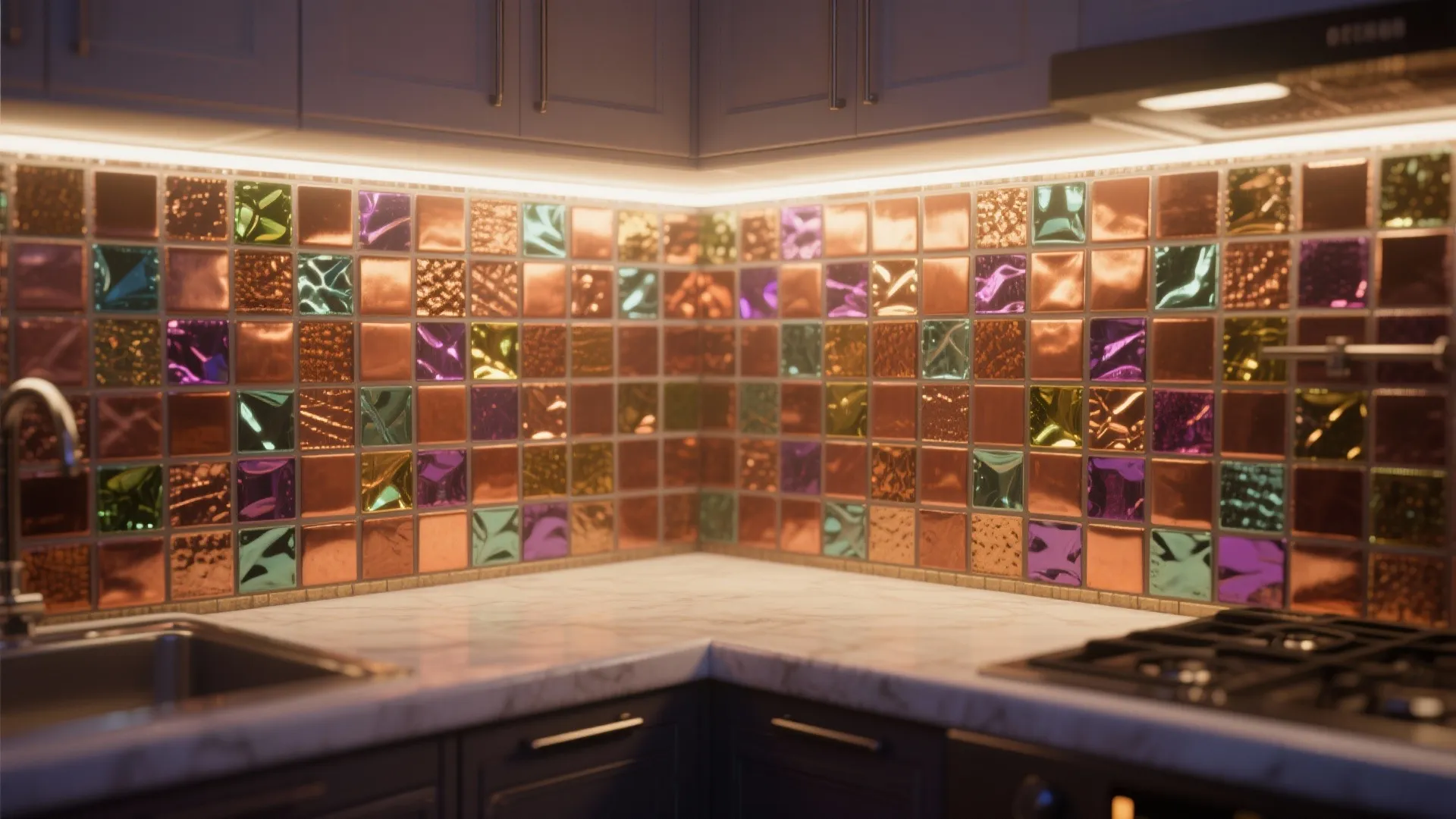 5. Copper and Glass Mosaic for Light Play