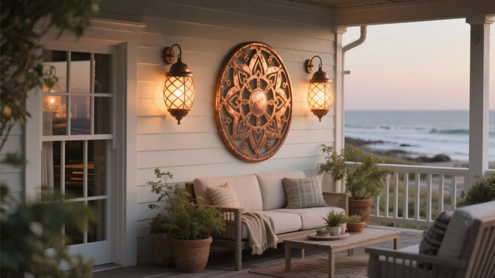 4. Decorative Round Lanterns for Patio Ambience