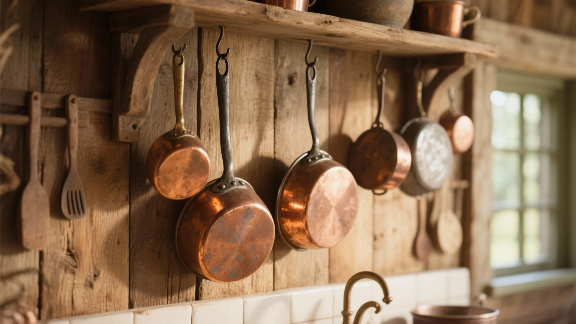 6. Copper Pots on Display