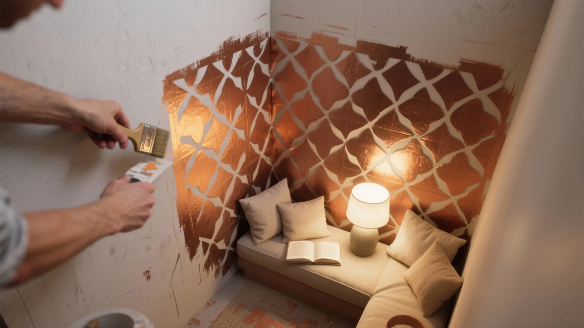 5. Graphic Stencils and Copper Tones