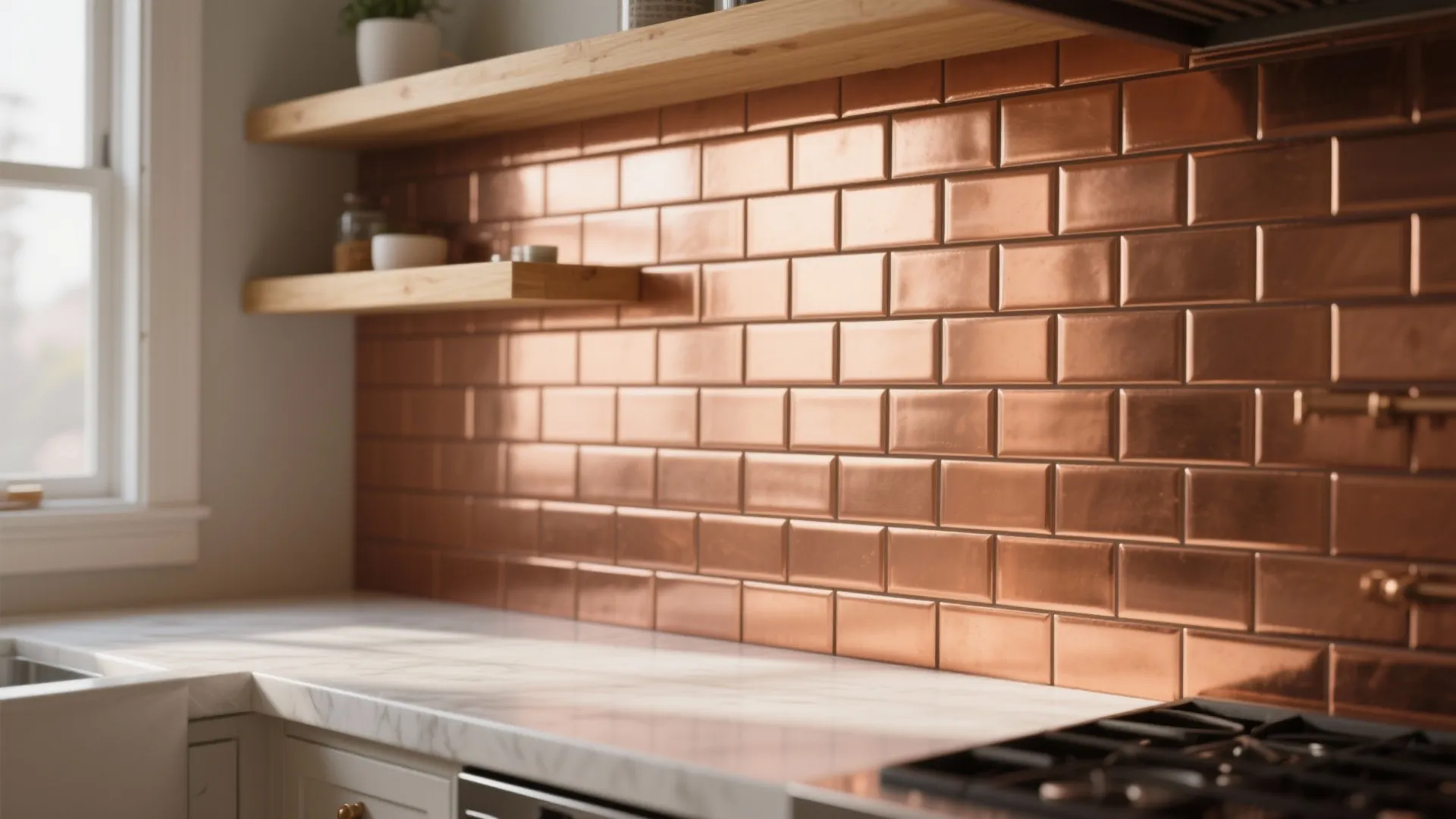 3. Copper Subway Tiles