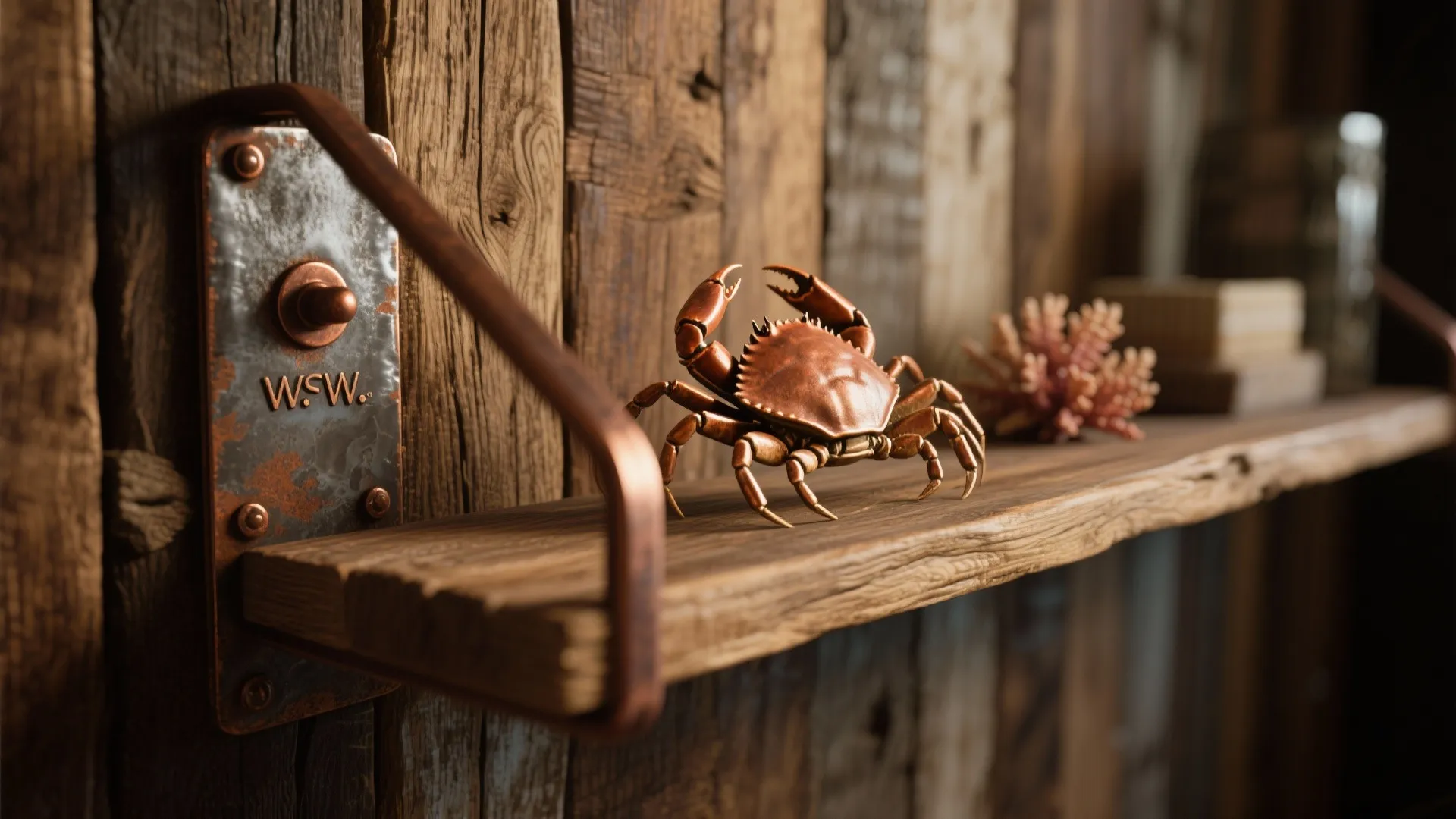 2. Use texture and finishes to echo Mr Krabs’ vibe