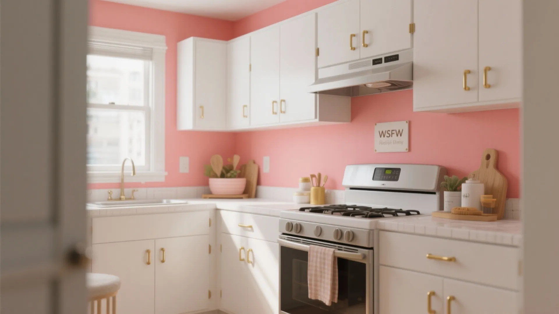 3. Coral Accent Walls