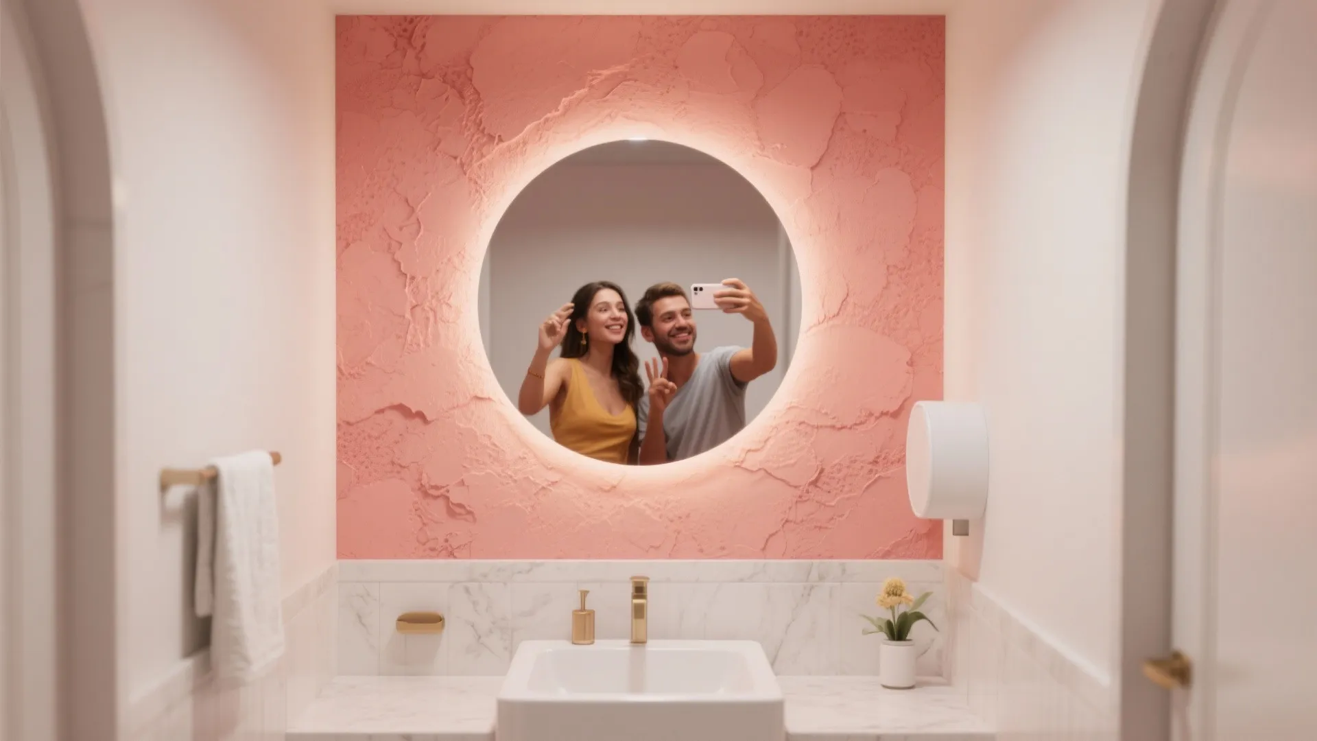 1. Coral Accent Wall