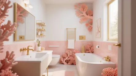5 Coral Color Bathroom Decor Ideas