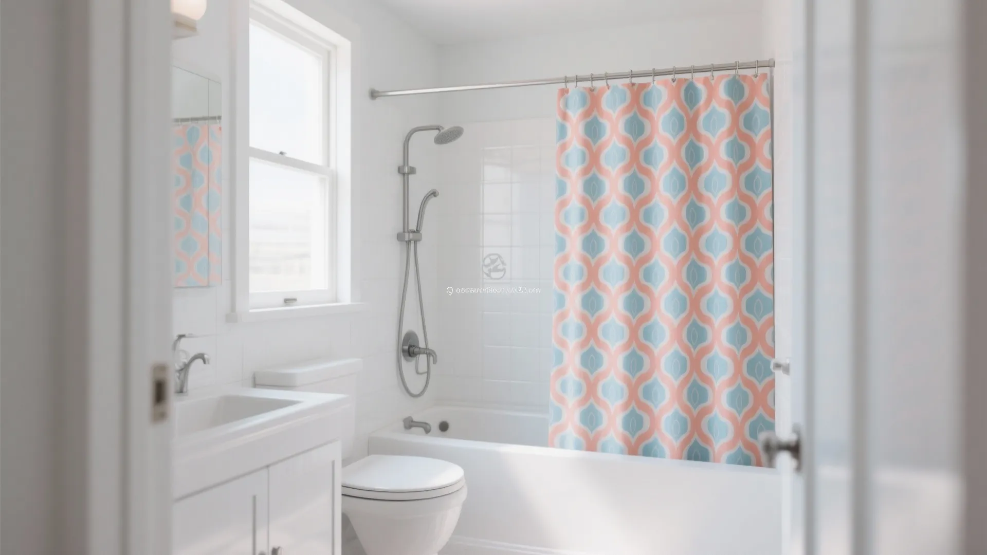 5. Patterned Shower Curtain