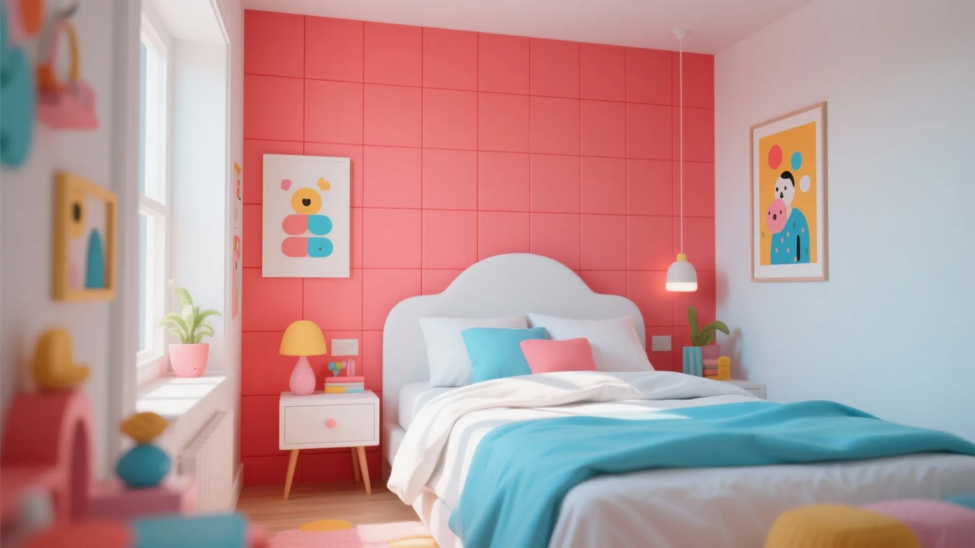 4. Coral Red for Playful Energy