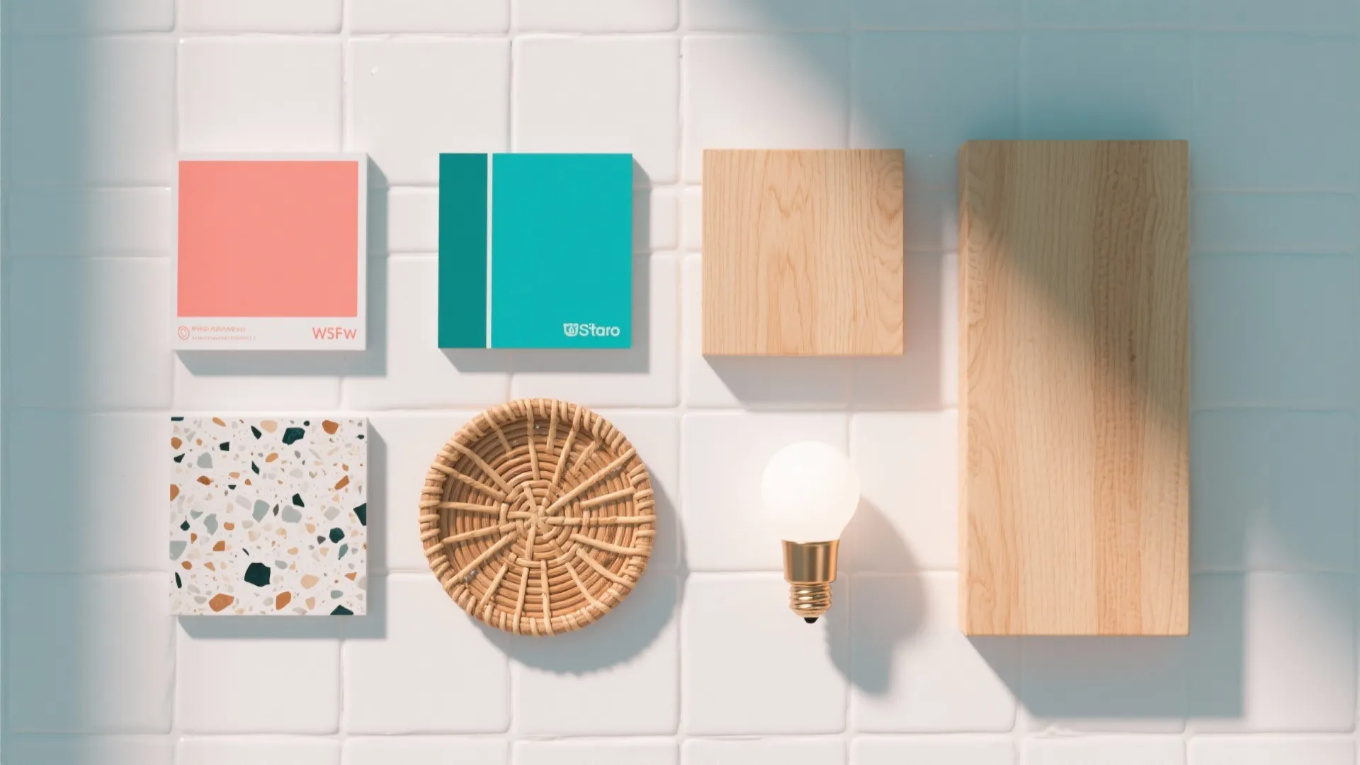 Coral Pink + Teal + Crisp White