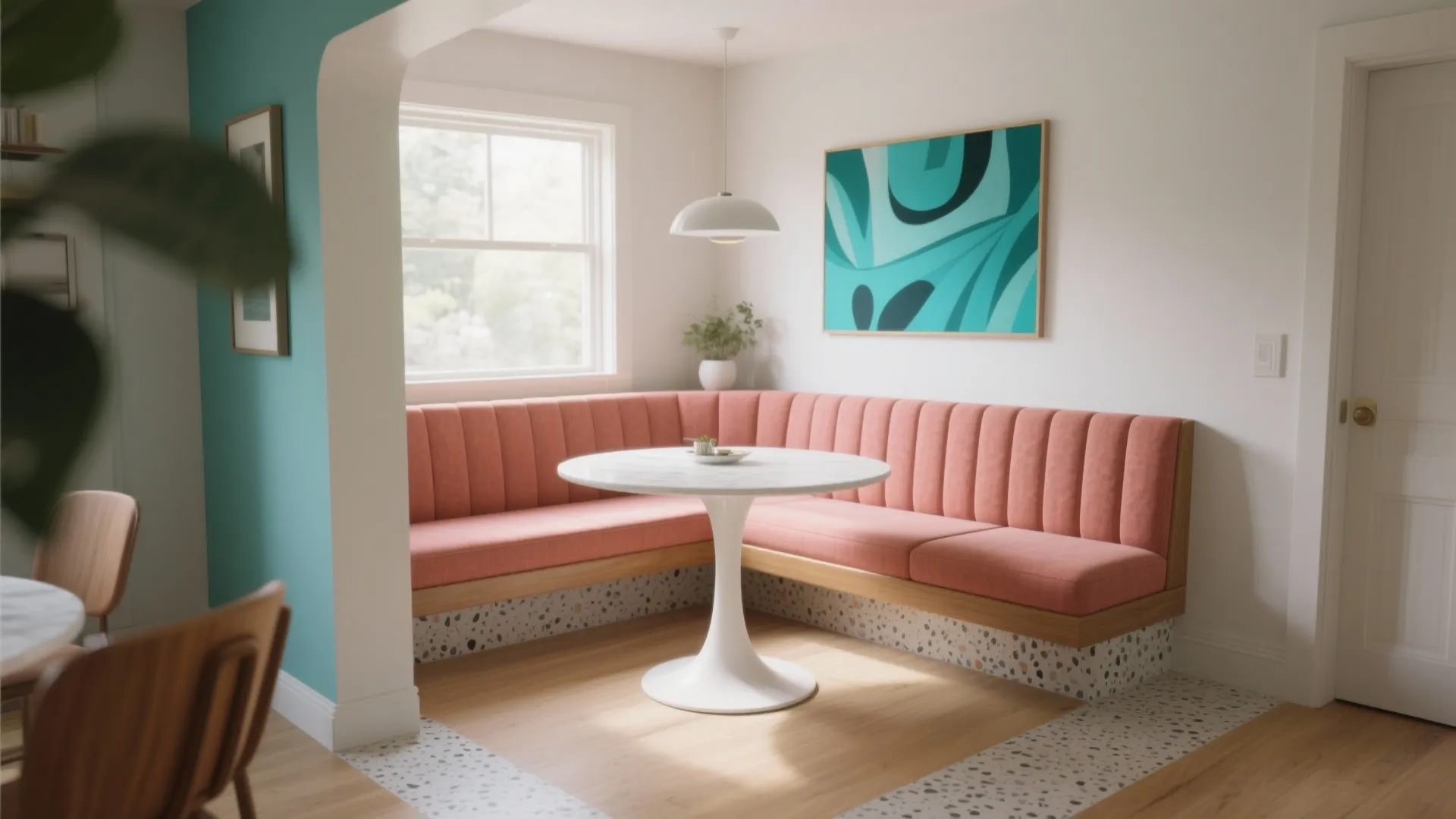 Coral Pink + Teal + Crisp White