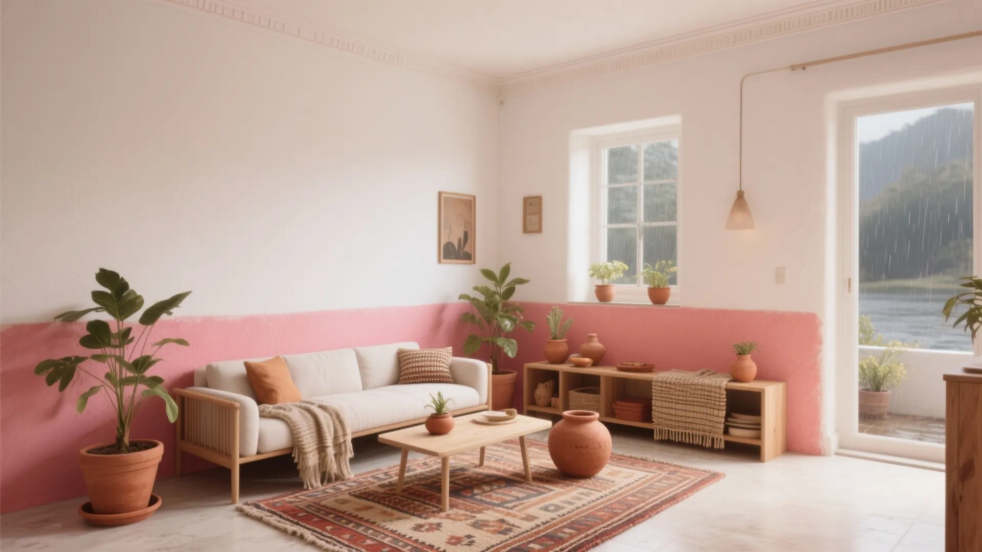 Coral Pink + Terracotta + Off-White