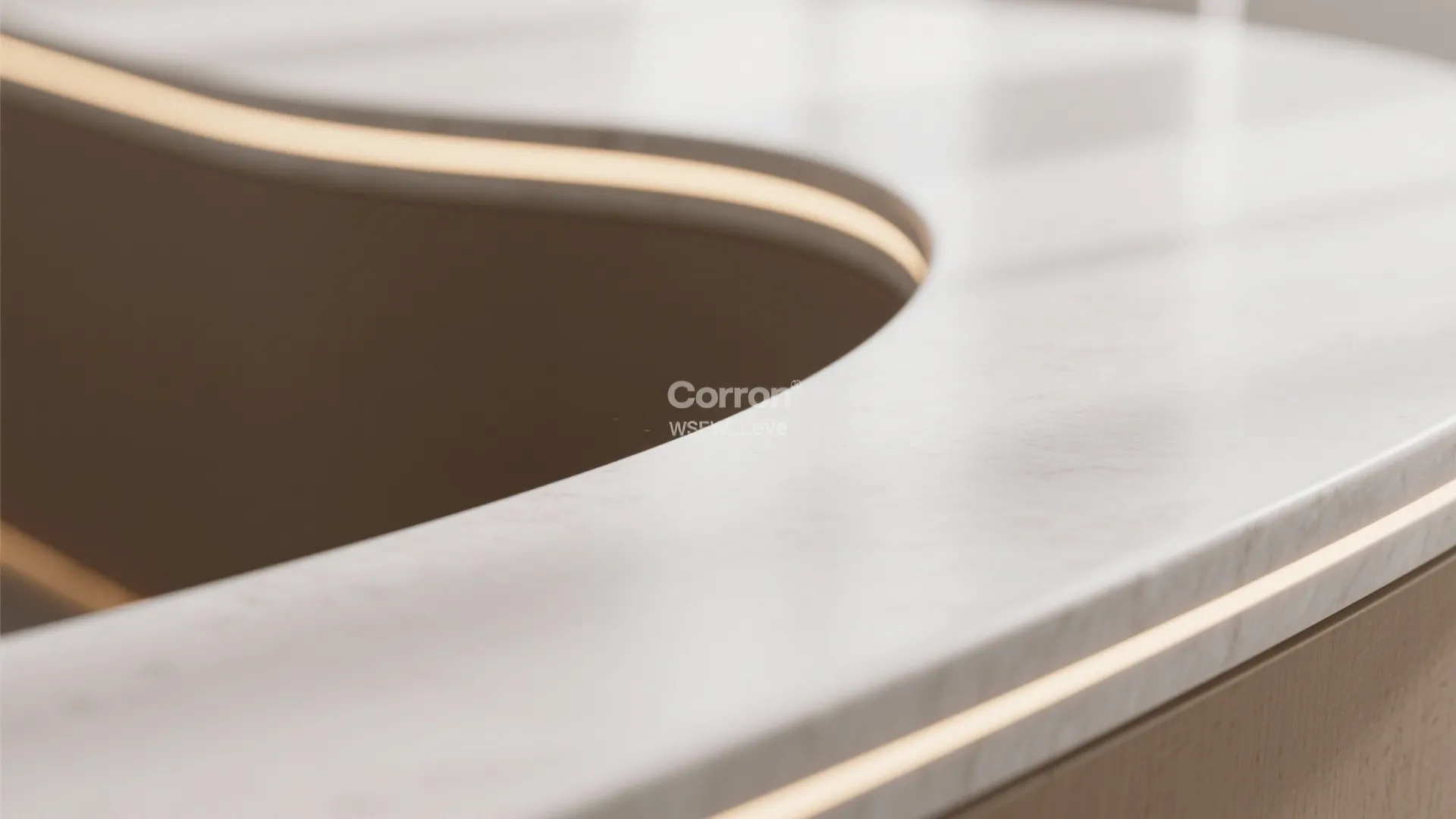 Thermoformed Feature Wall with Soft Curves and Lighting