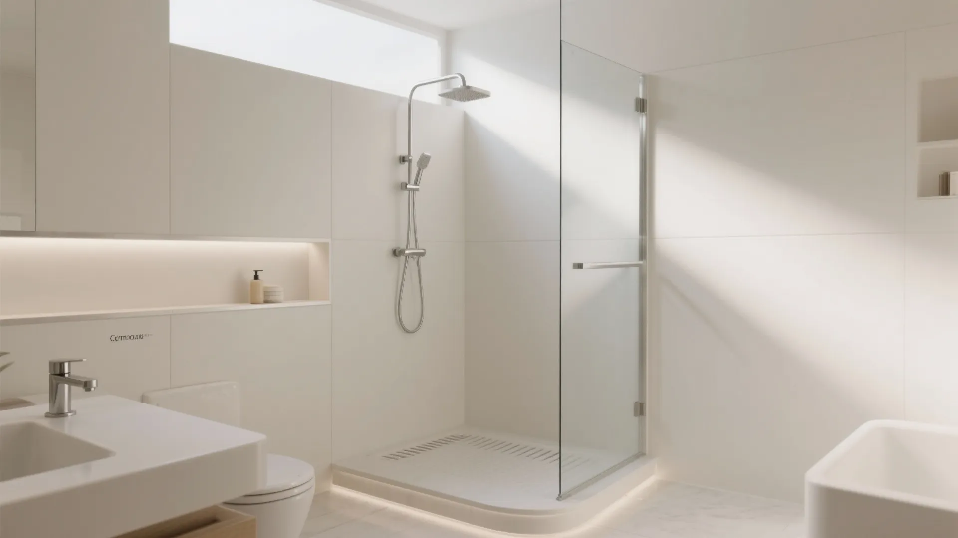 Seamless Corian Shower Walls and Wet Rooms