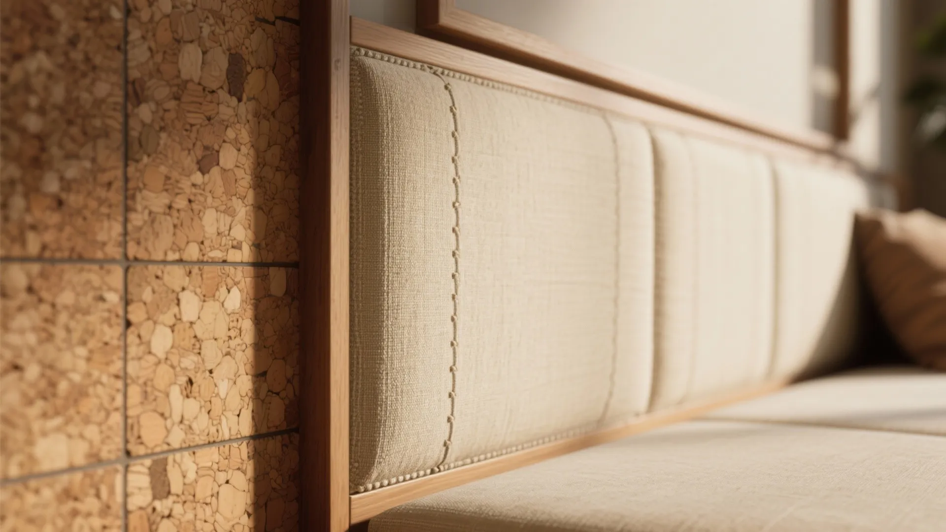 Texture & Acoustic Comfort: Cork and Fabric Panels