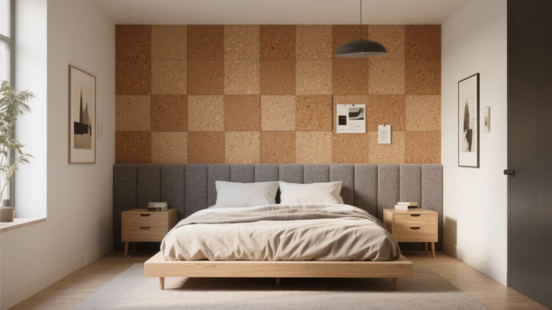 Cork and Felt Feature Walls for Bedrooms