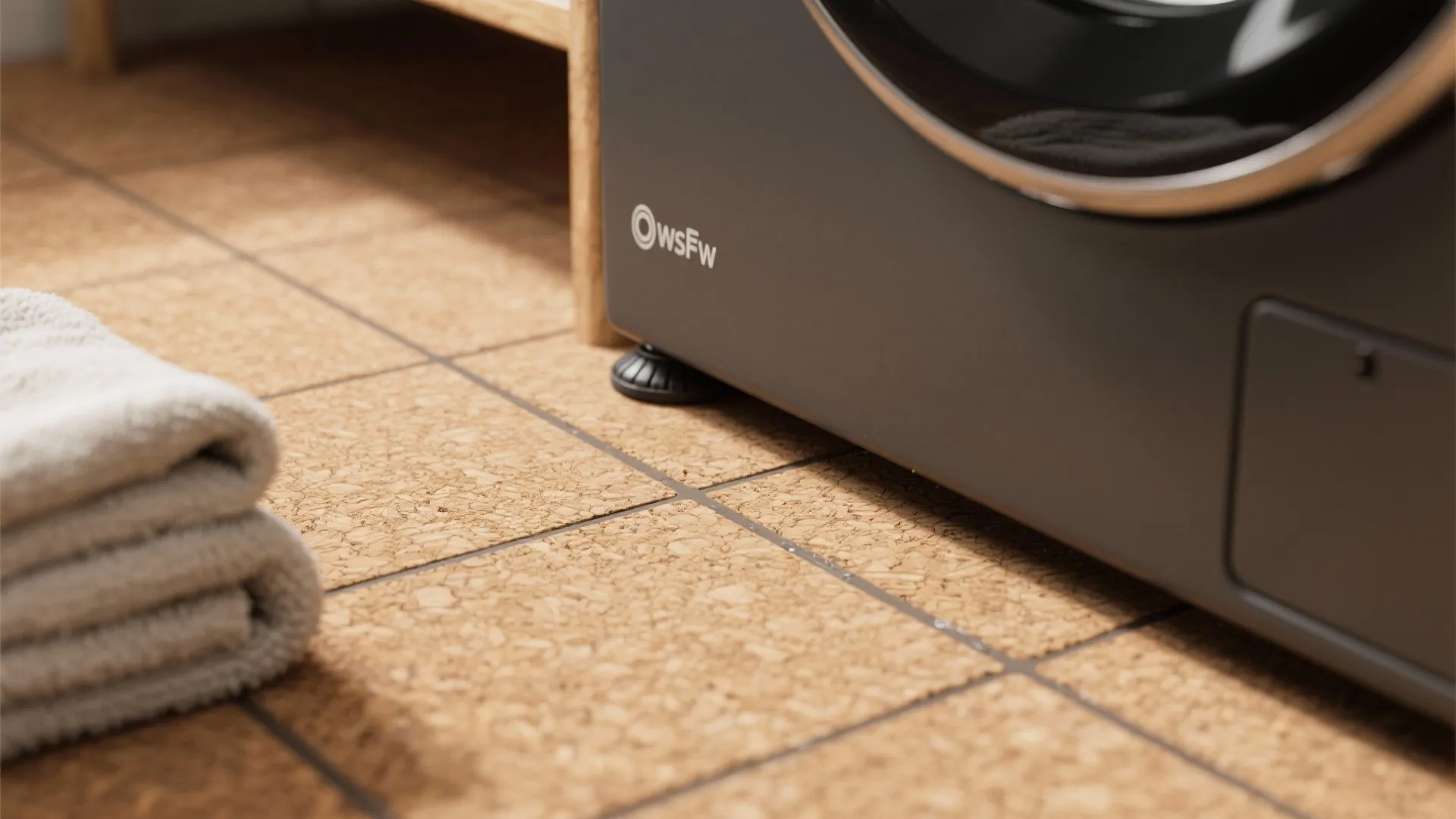 Warm cork or rubber composite for comfort and sound