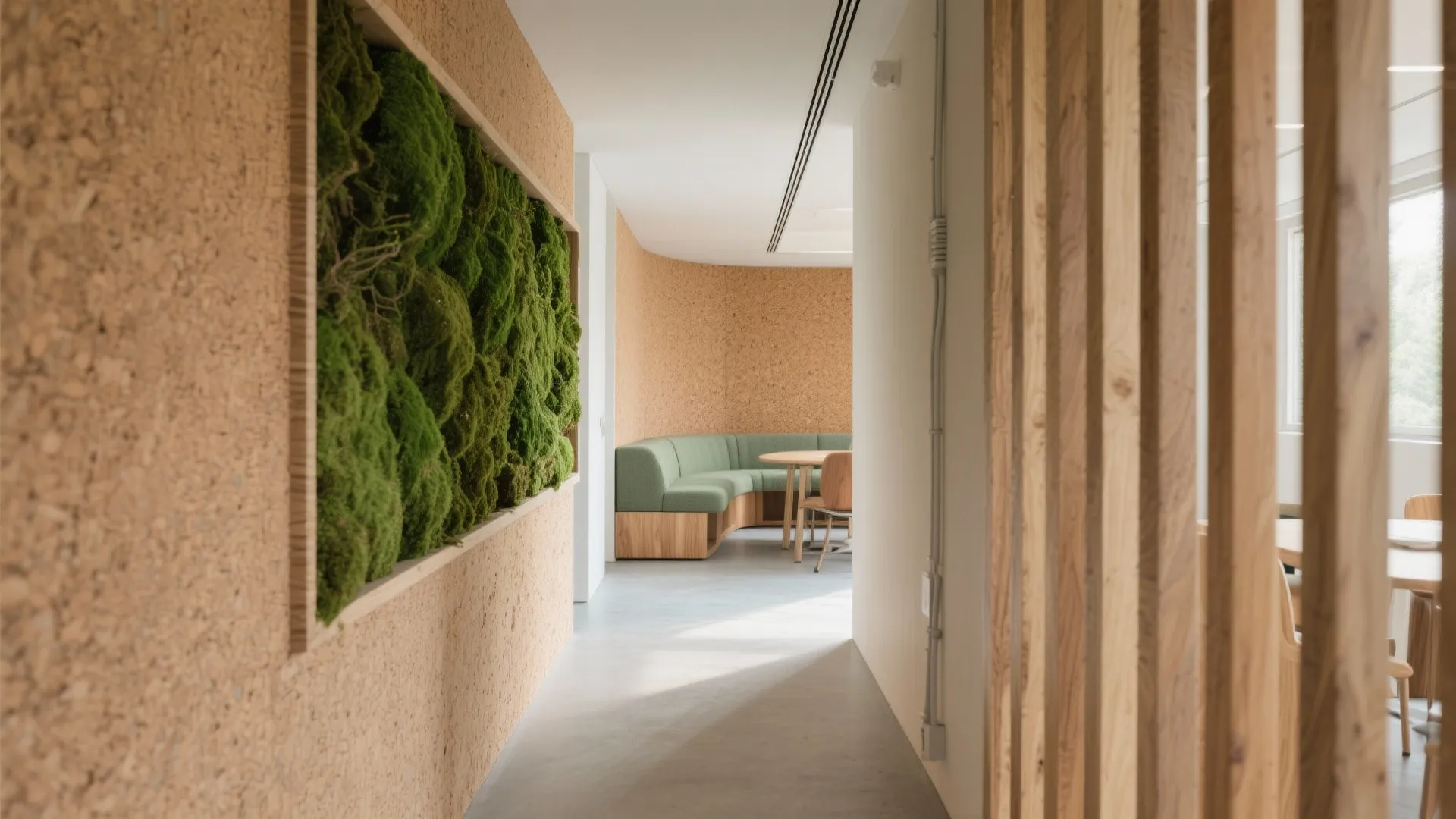 Biophilic Wall Textures: Wood Slats, Cork, and Moss