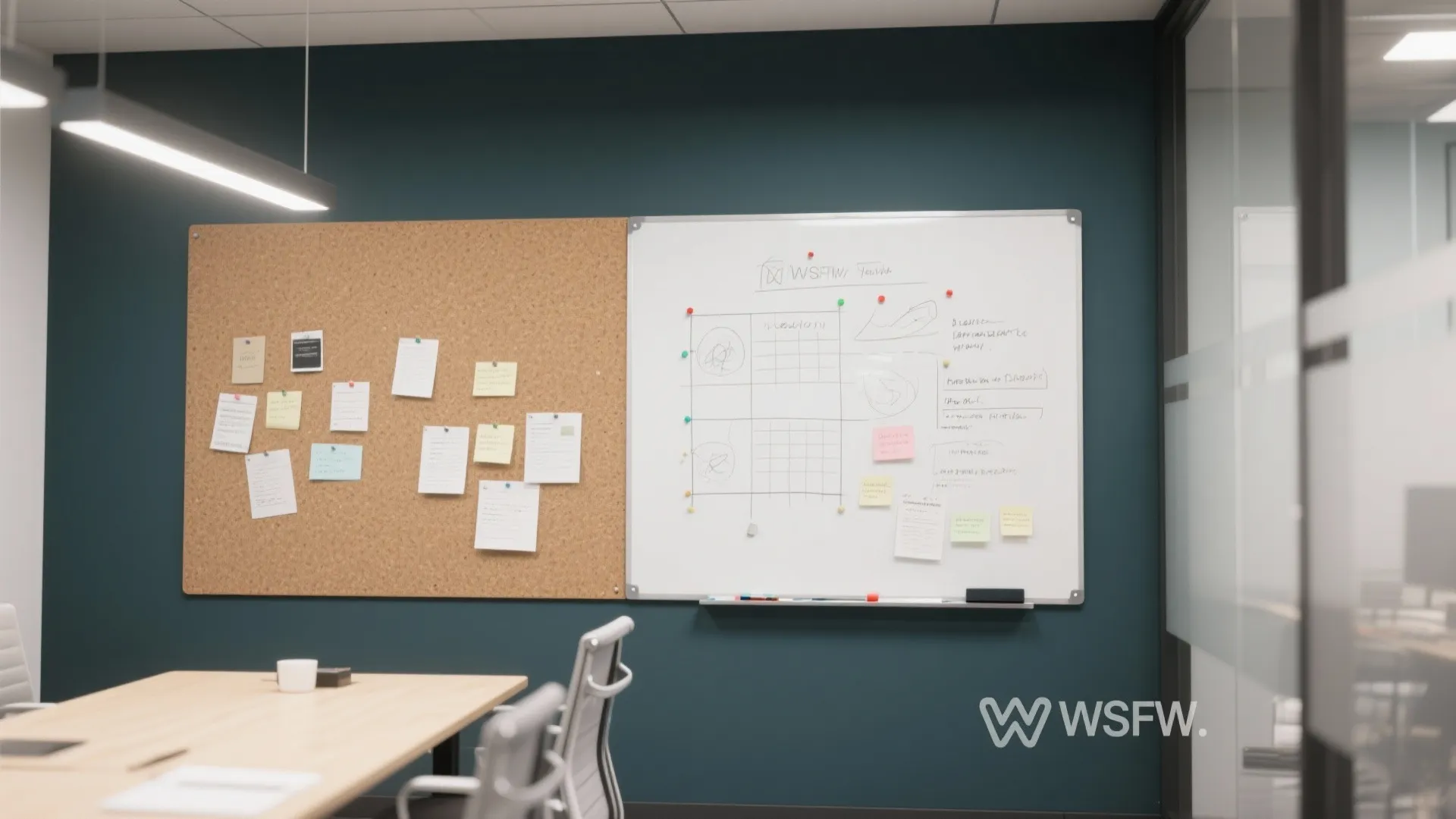 7. Combination Cork and Whiteboard